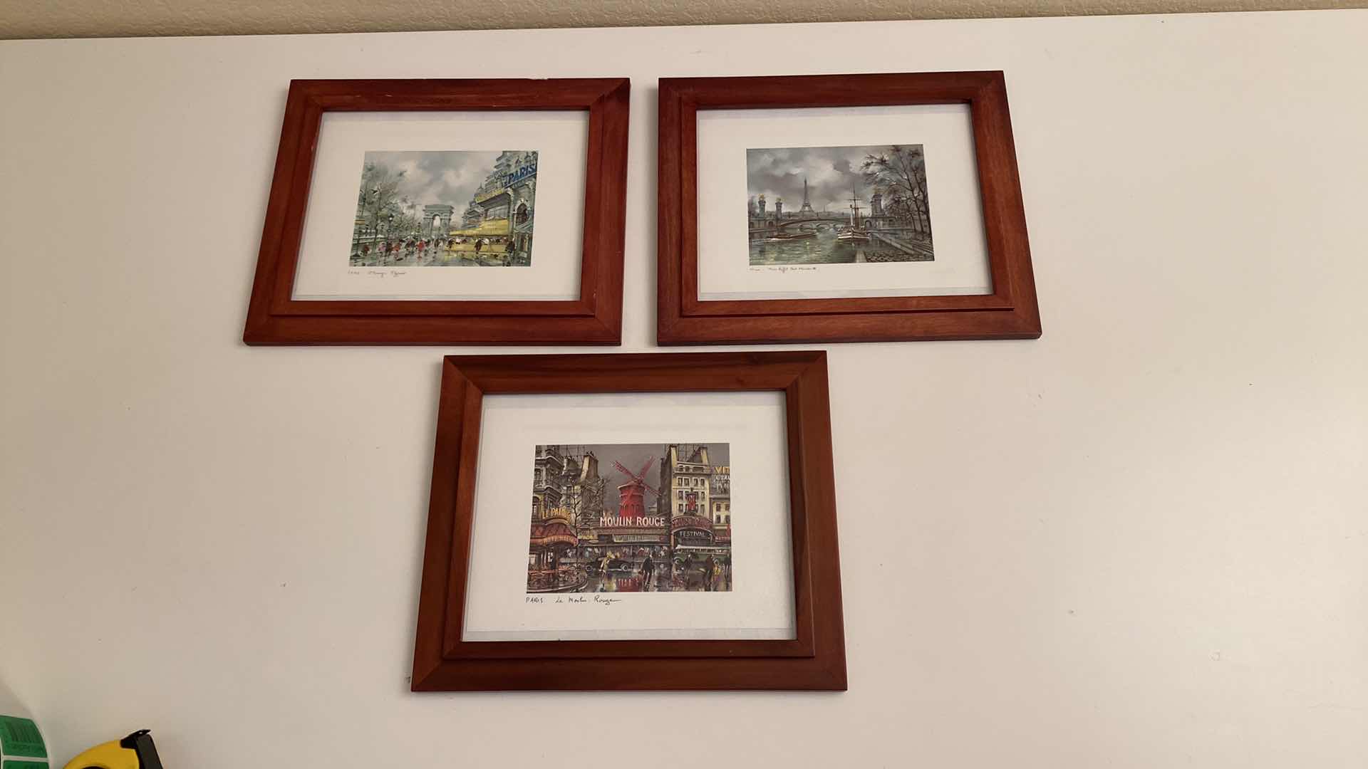 Photo 1 of 3 WOOD FRAMED FAMOUS LAND MARKS ART 11” X 10”