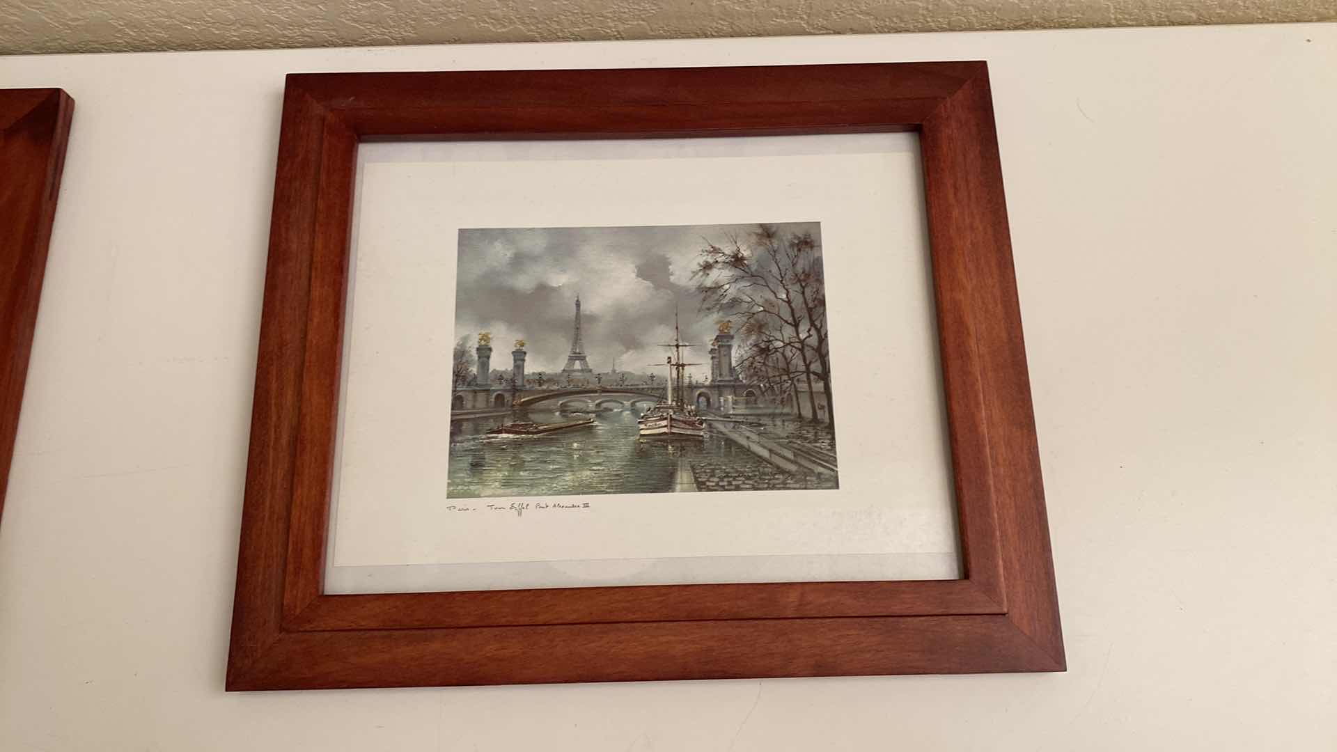 Photo 1 of 3 WOOD FRAMED FAMOUS LAND MARKS ART 11” X 10”