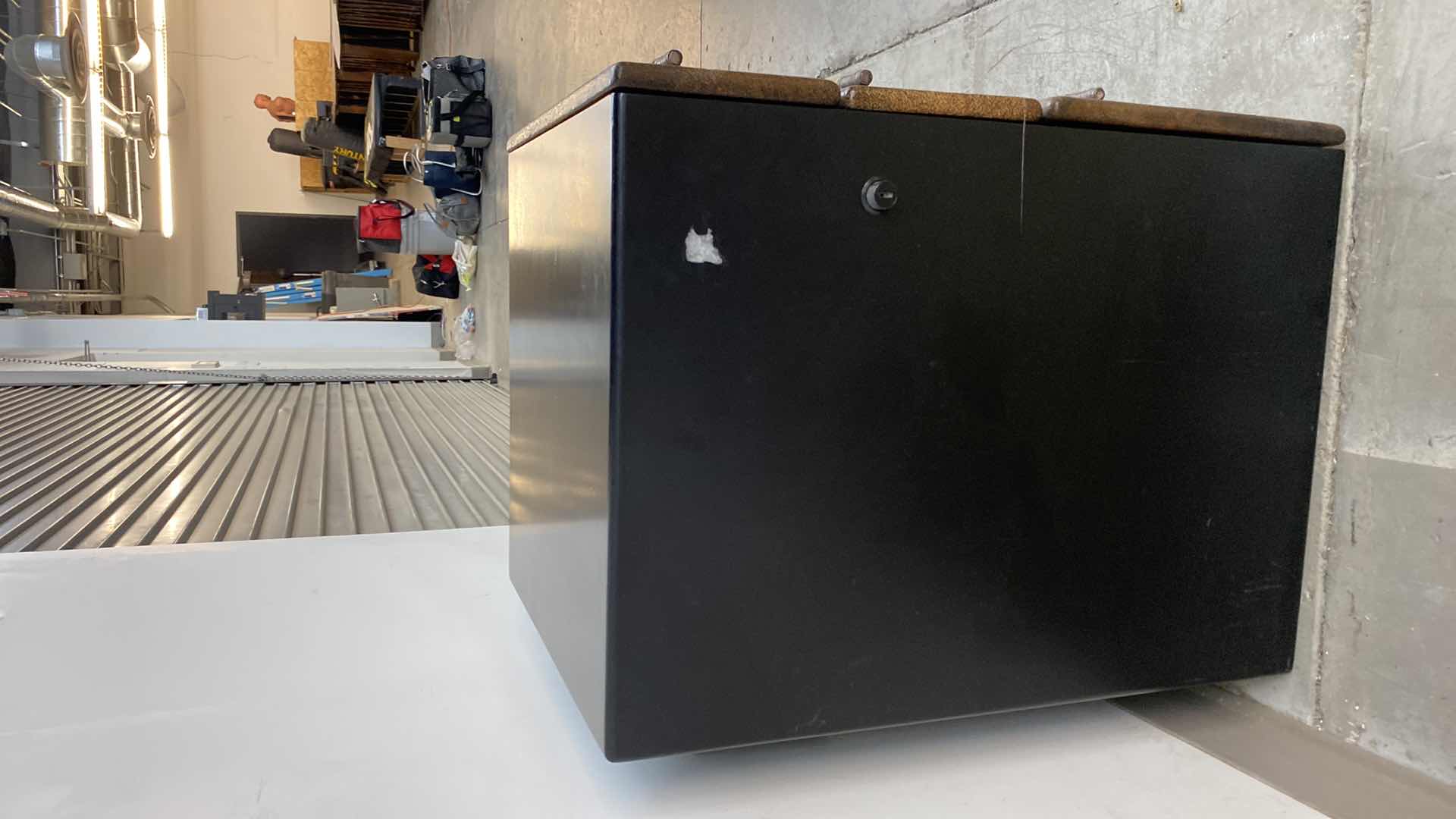 Photo 1 of MENDI 3 DRAWER PALMWOOD FILE CABINET W METAL PULLS BY PACIFIC GREEN 18 x 18 x H 24.5”