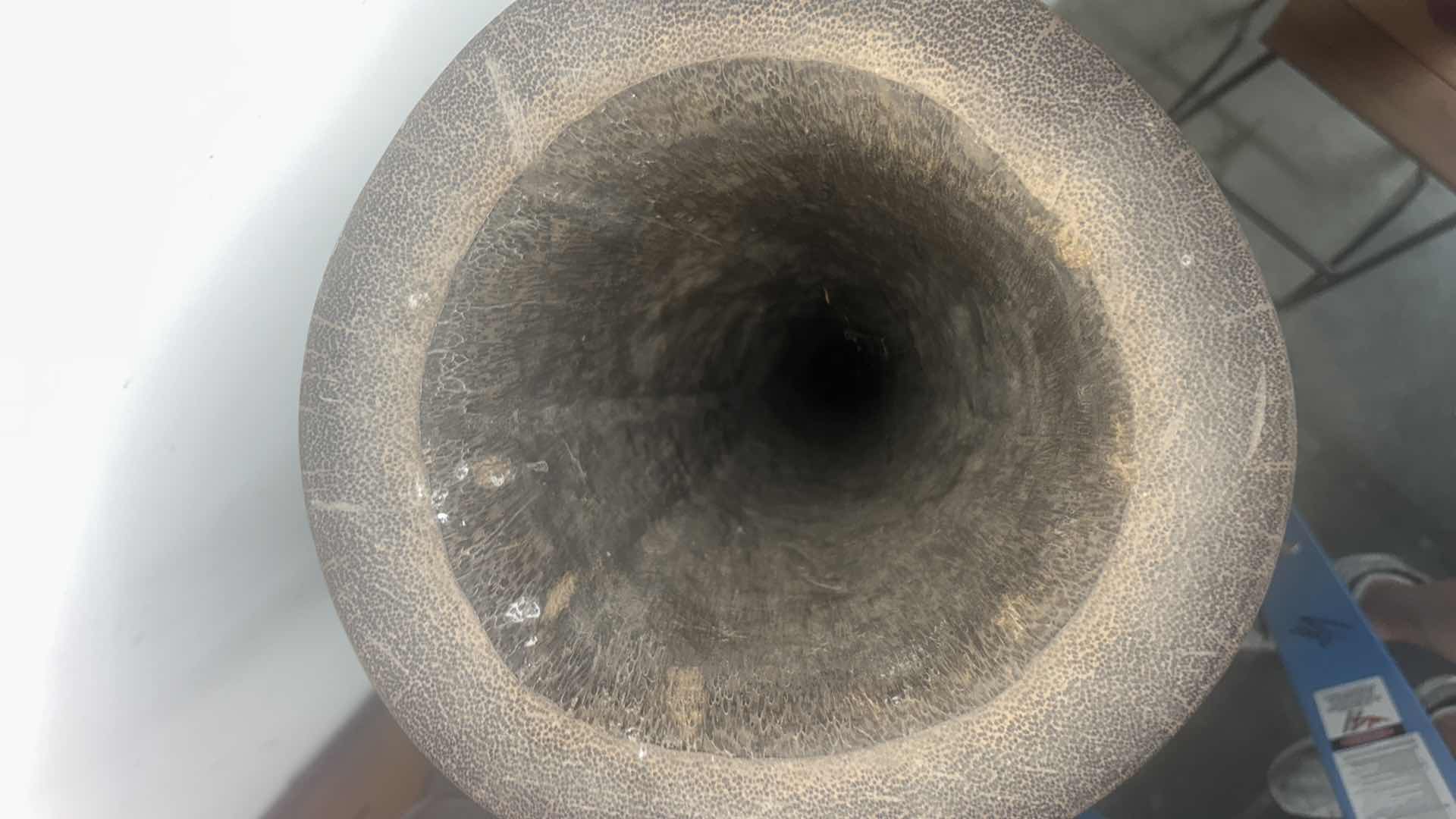 Photo 1 of HUGE HALLOWED OUT PALM WOOD VASE 12”x 81”