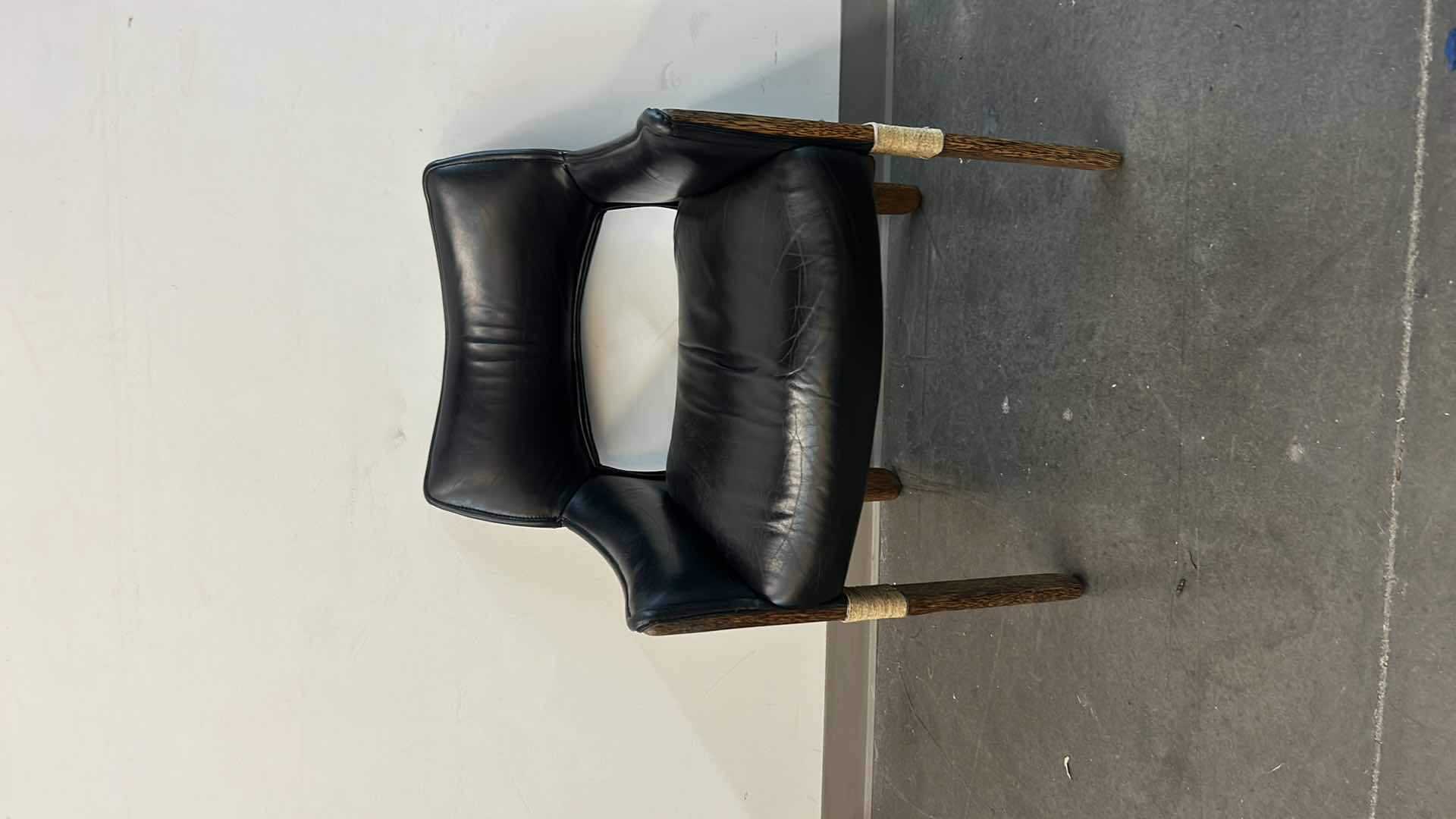 Photo 1 of PACIFIC GREEN CUSTOM TUVALU PALMWOOD AND LEATHER ACCENT/DINING CHAIR