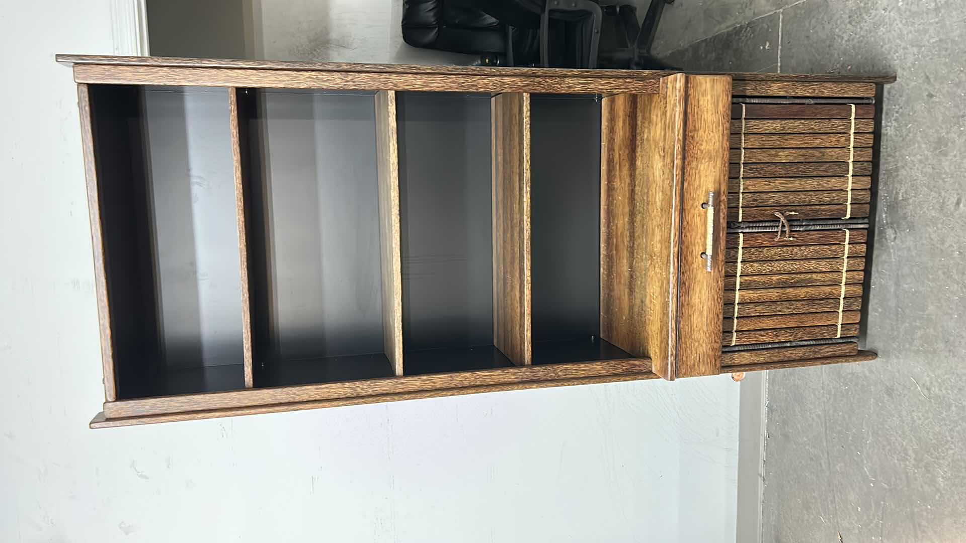 Photo 1 of PACIFIC GREEN PALMWOOD 2 DOOR 3 SHELF ETAGERE 32” x 19” x H83”