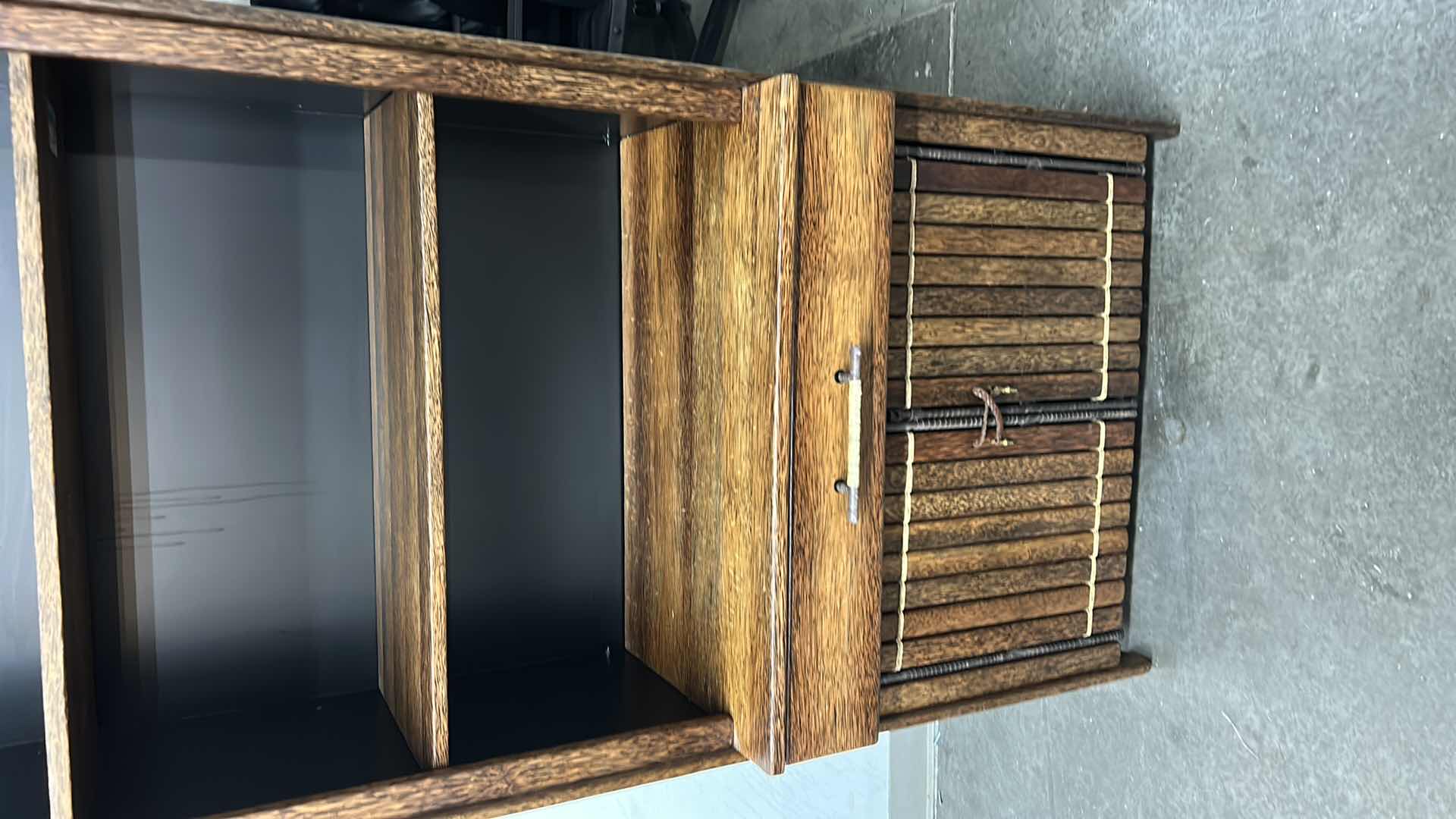 Photo 1 of PACIFIC GREEN PALMWOOD 2 DOOR 3 SHELF ETAGERE 32” x 19” x H83”