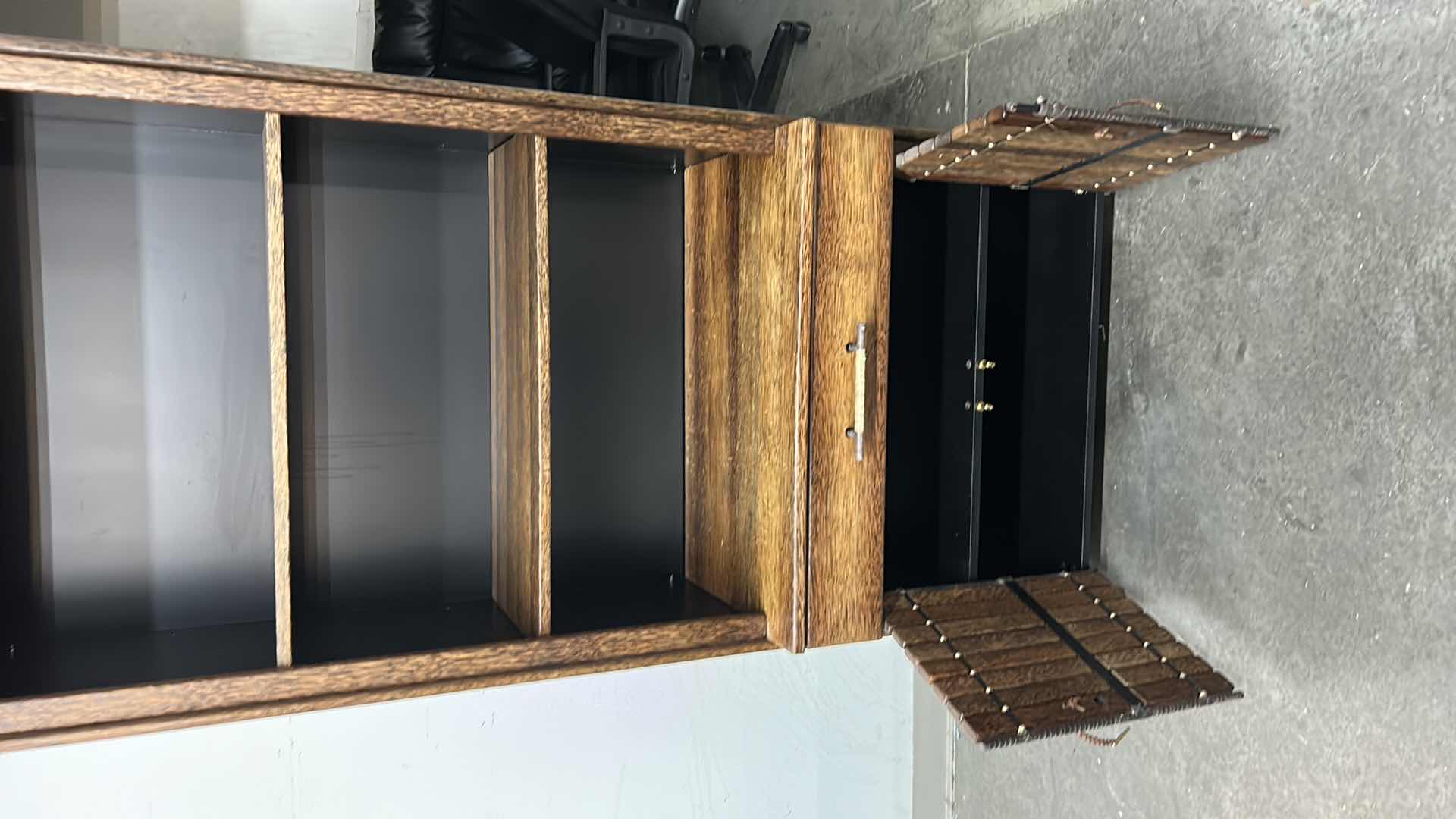 Photo 1 of PACIFIC GREEN PALMWOOD 2 DOOR 3 SHELF ETAGERE 32” x 19” x H83”