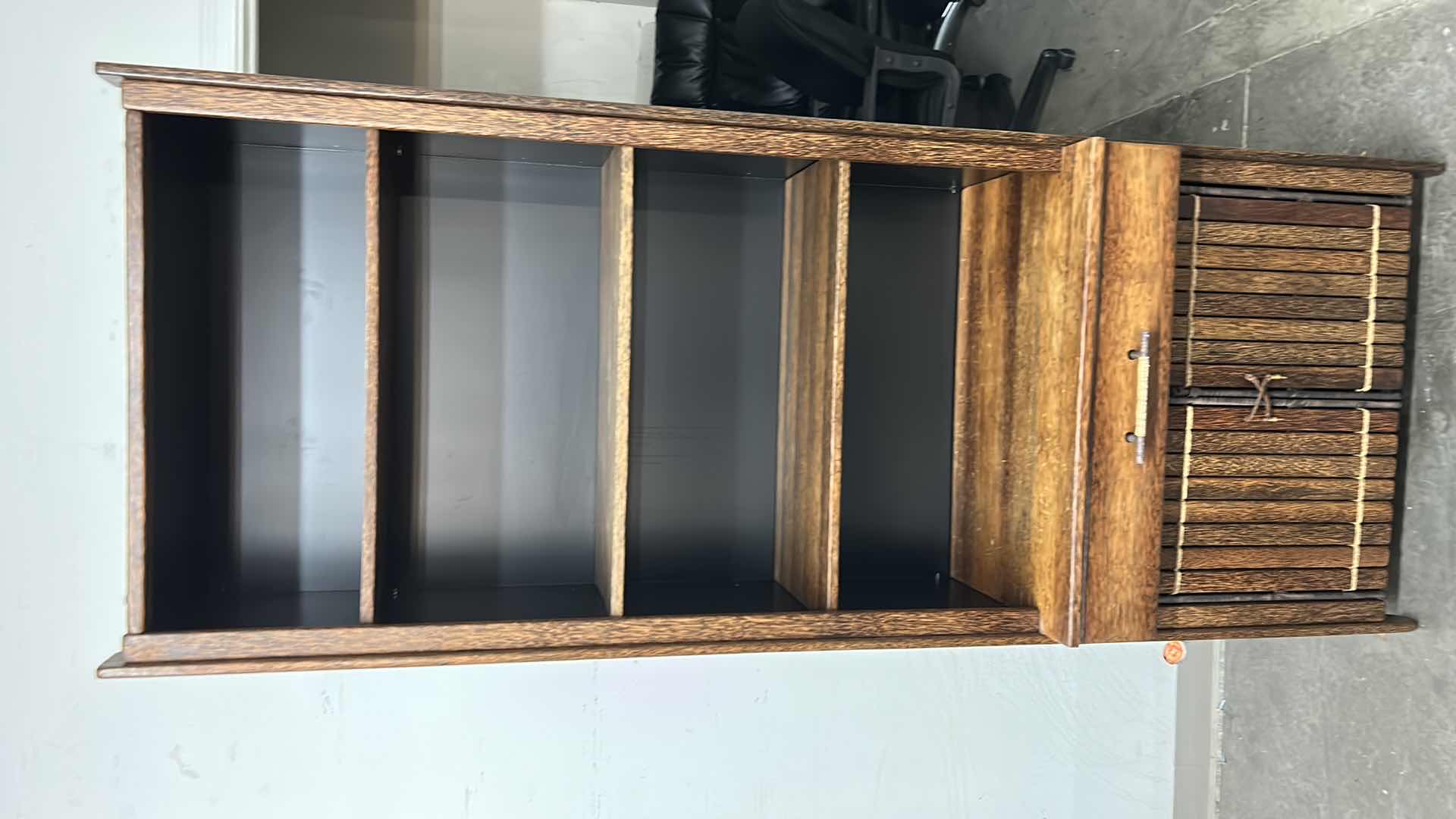 Photo 1 of PACIFIC GREEN PALMWOOD 2 DOOR 3 SHELF ETAGERE 32” x 19” x H83”