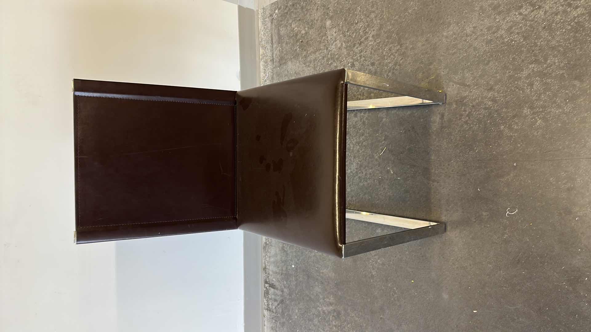 Photo 1 of LEATHER AND METAL OFFICE CHAIR