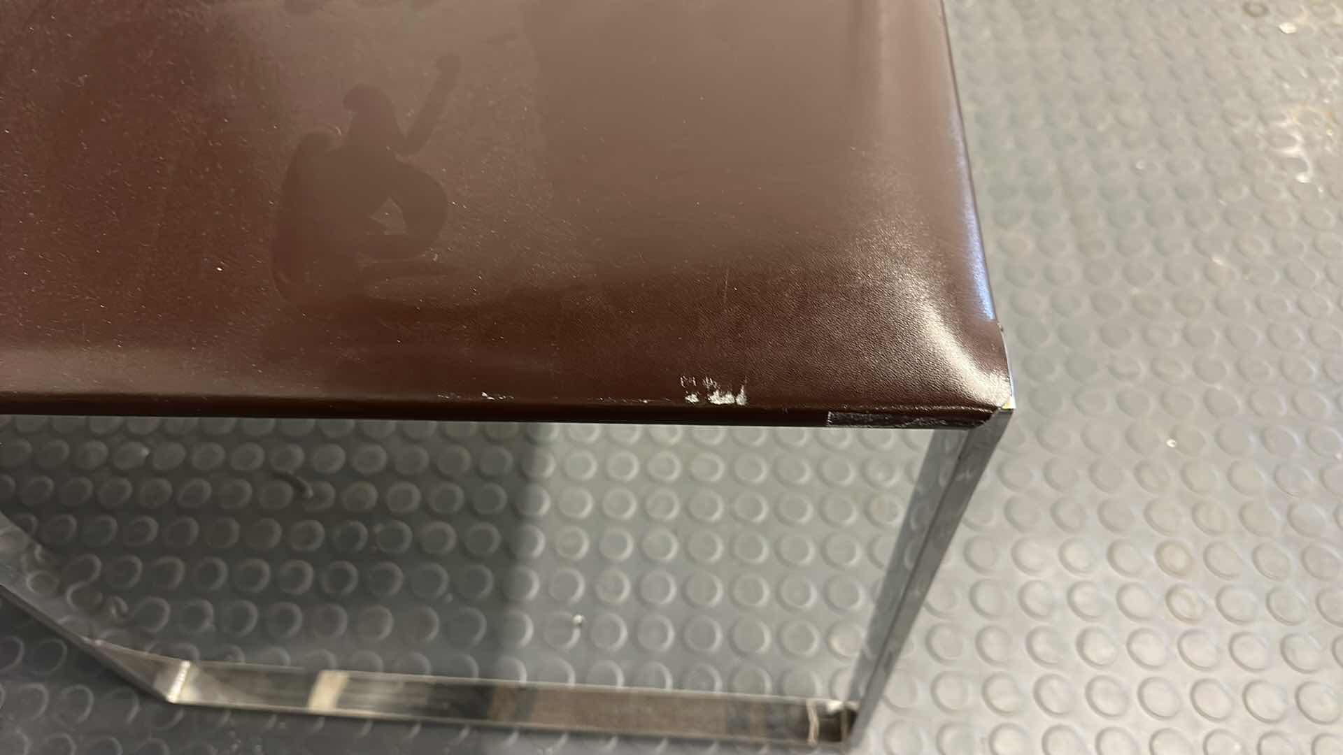 Photo 1 of LEATHER AND METAL OFFICE CHAIR