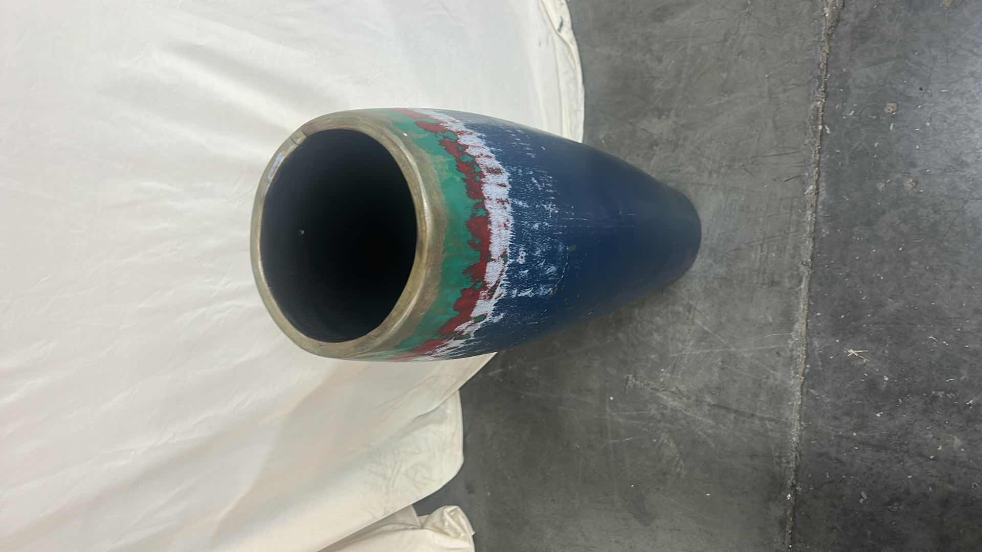 Photo 1 of  PAINTED WOOD VASE 26.5”