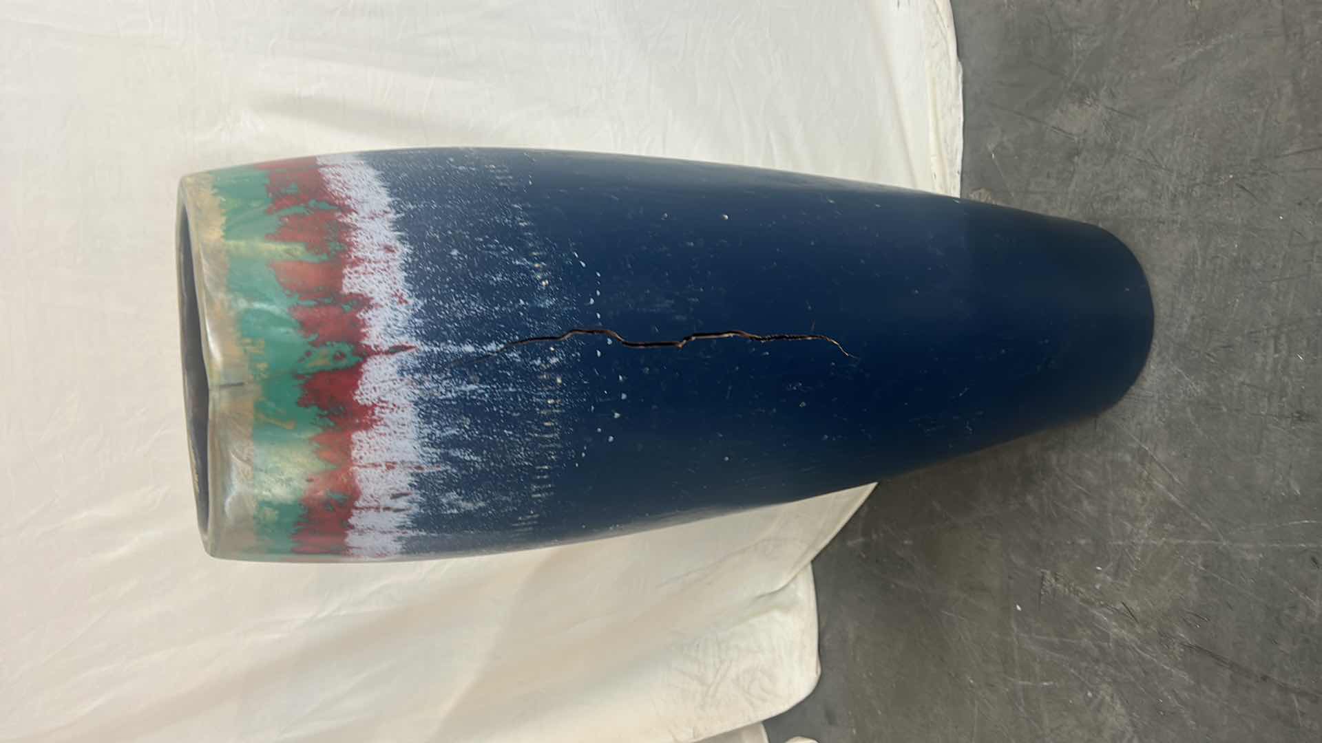 Photo 1 of  PAINTED WOOD VASE 26.5”