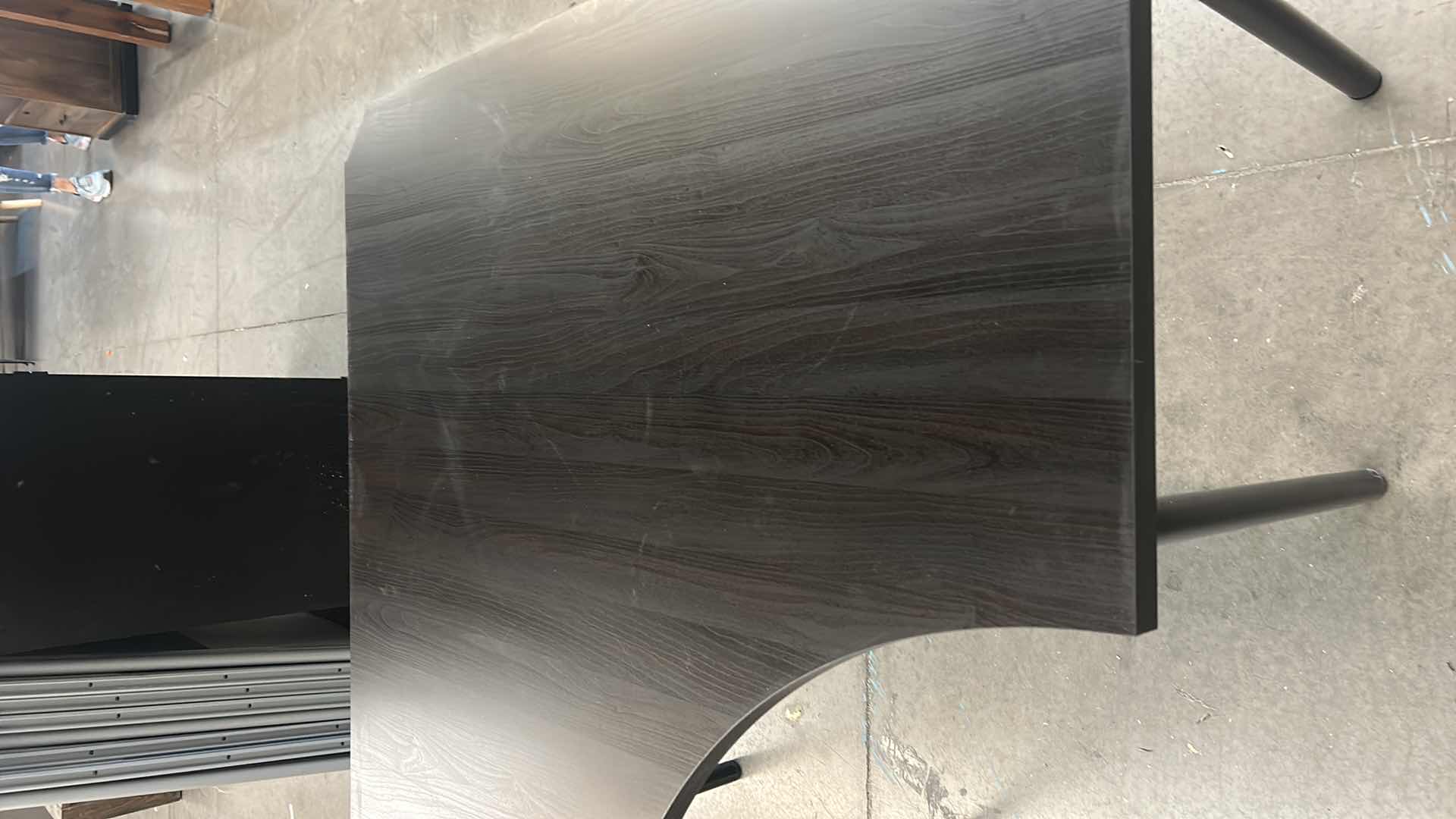Photo 1 of BLACK CORNER TABLE / DESKTOP WITH ACRYLIC TOP 48” c 48” x H29”