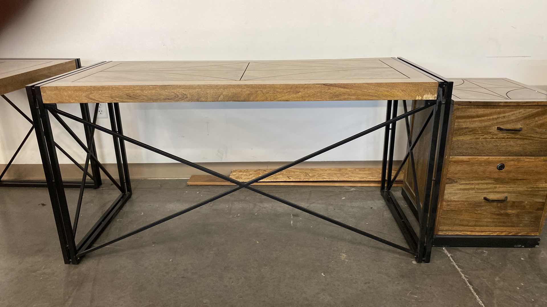 Photo 1 of MODERN WOOD DESK 60” X 26” H30 - FILE SOLD SEPARATELY