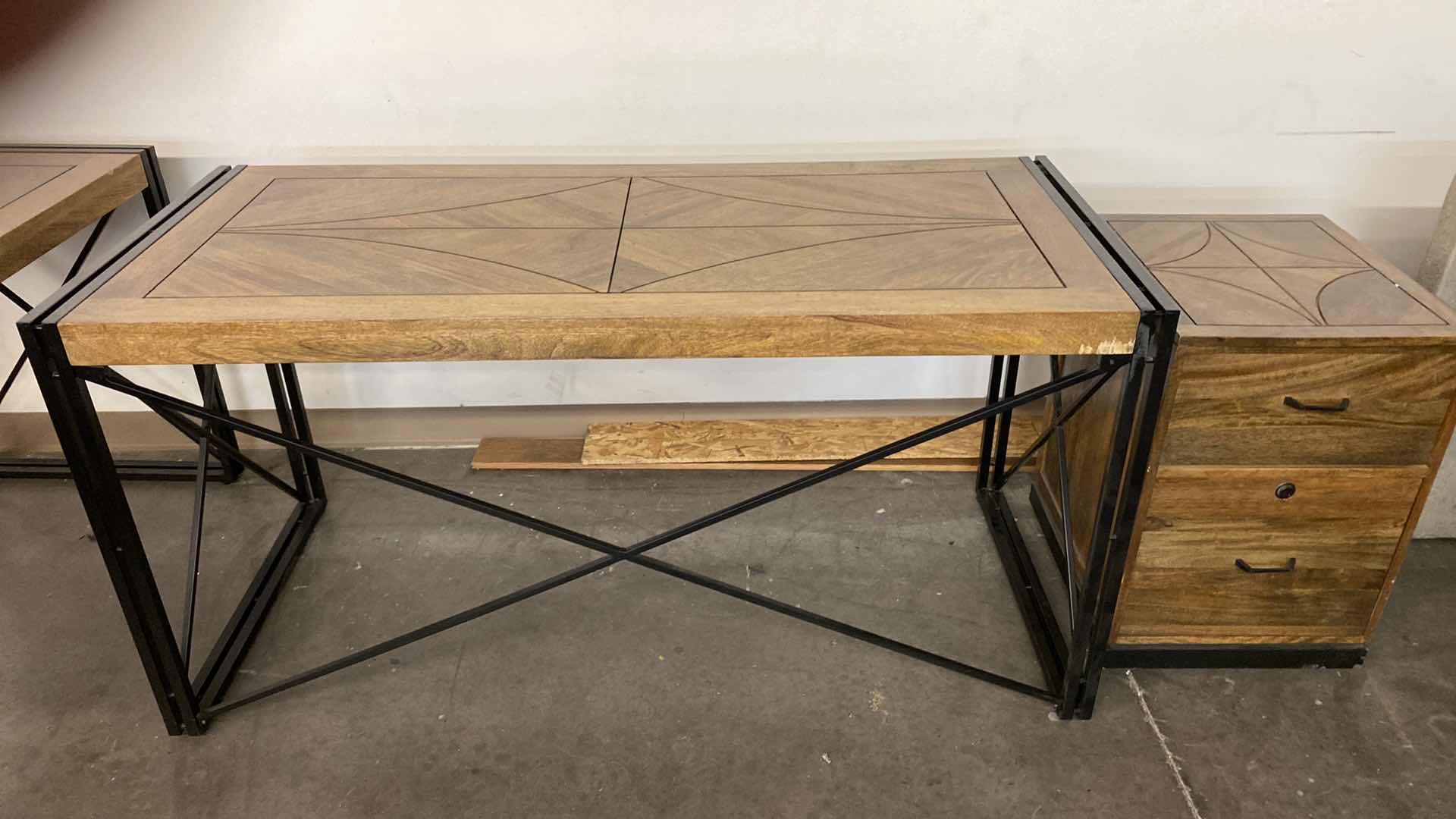 Photo 1 of MODERN WOOD DESK 60” X 26” H30 - FILE SOLD SEPARATELY