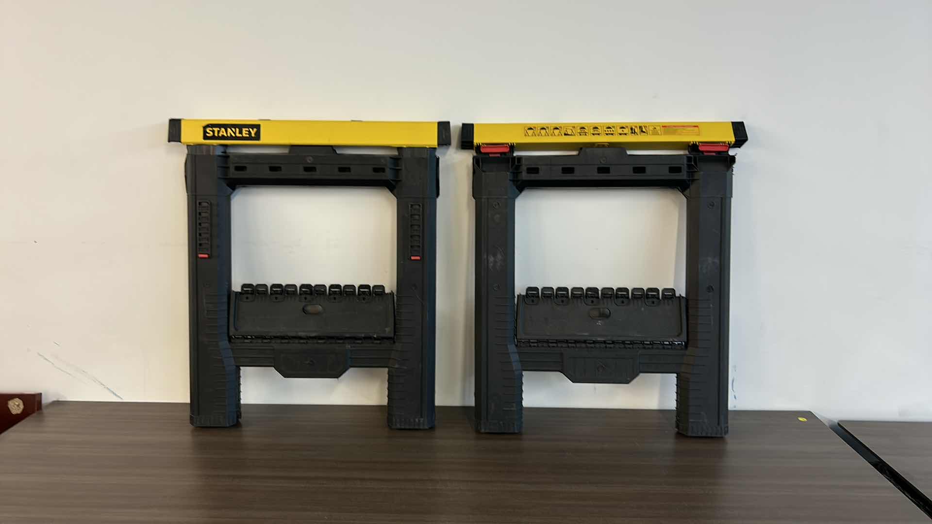 Photo 1 of 2 - STANLEY ADJUSTABLE SAW HORSES