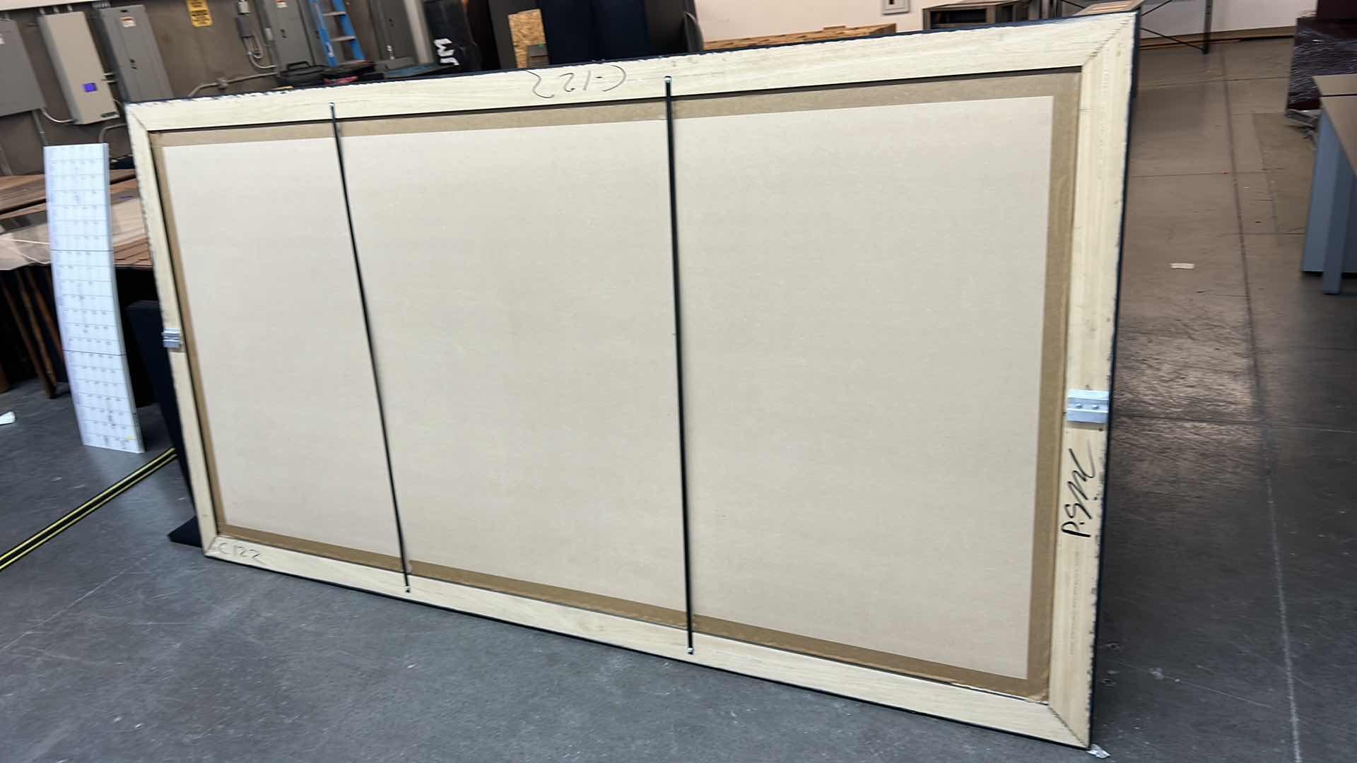 Photo 1 of VERY LARGE BLACK FRAMED MAGNETIC WHITEBOARD 8'5" X 4'7'