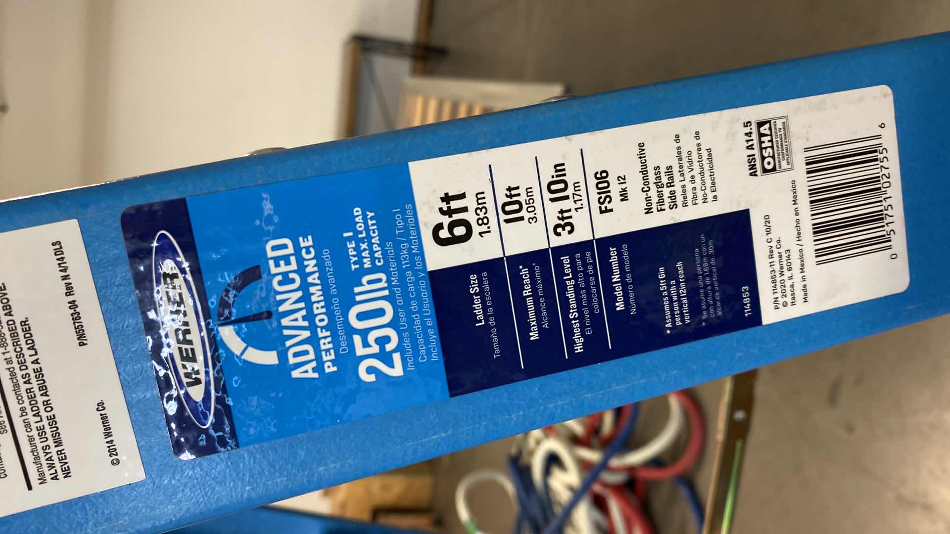 Photo 1 of WERNER 6’ LADDER 250lb LIMIT