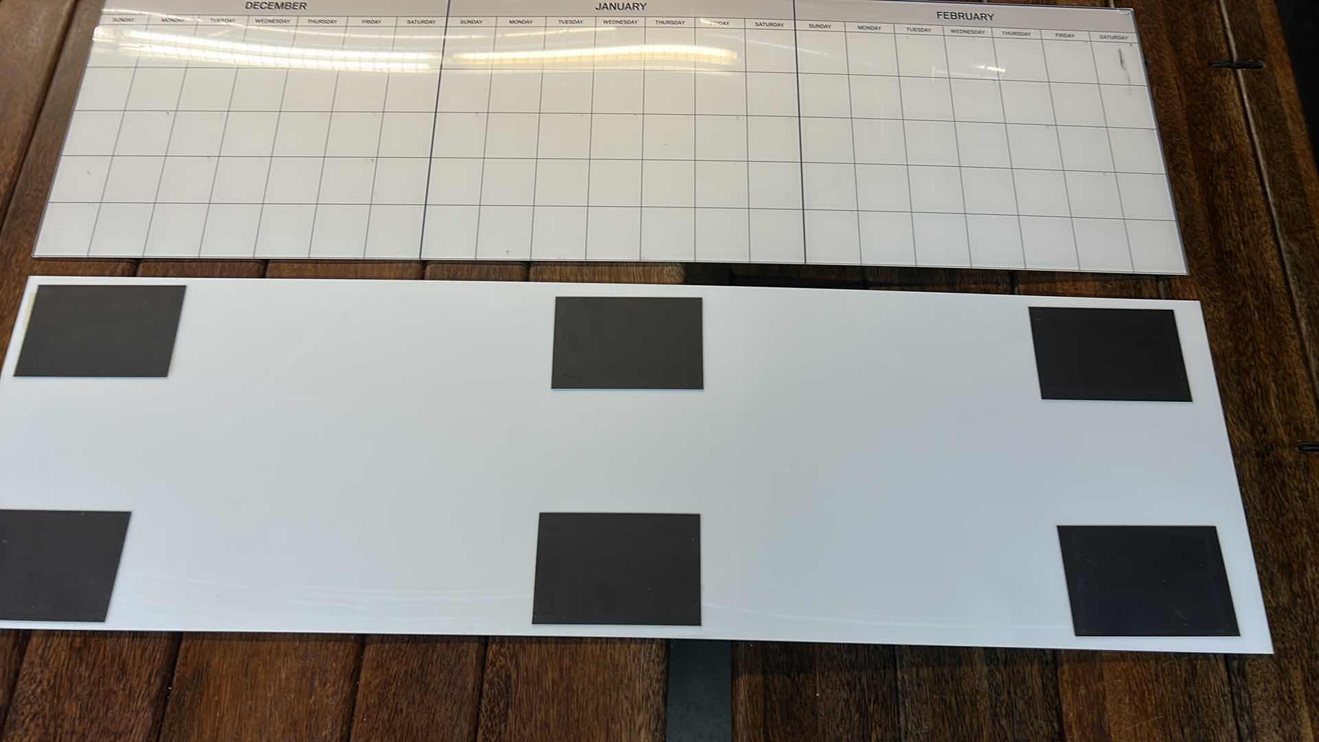 Photo 1 of 2 MAGNETIC 3 MONTH WHITE BOARDS 4’ x 14”