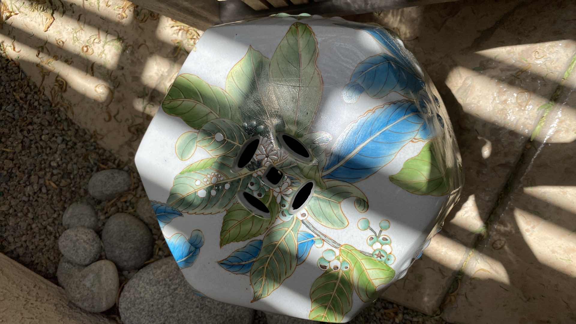 Photo 1 of ASIAN INSPIRED STOOL 11” X H 19”