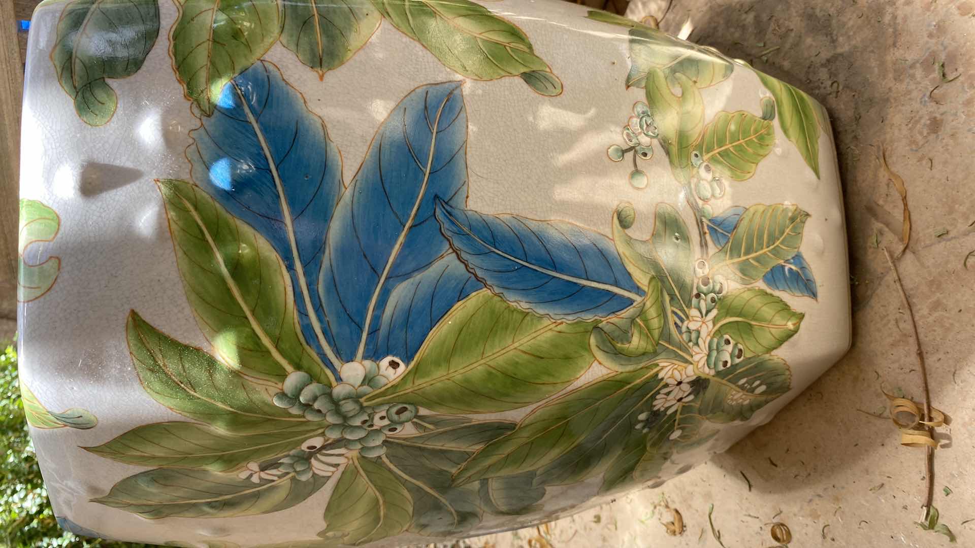 Photo 2 of ASIAN INSPIRED STOOL 11” X H 19”