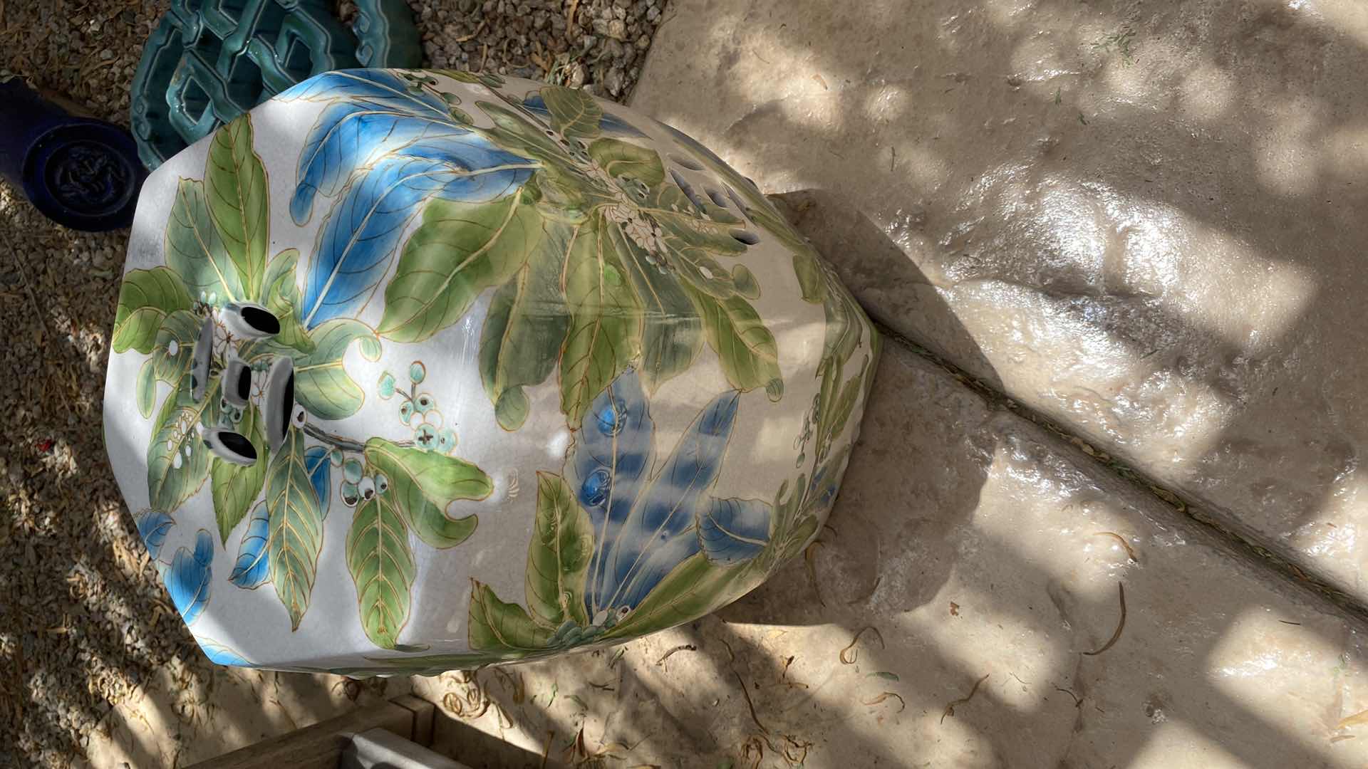 Photo 1 of ASIAN INSPIRED STOOL 11” X H 19”