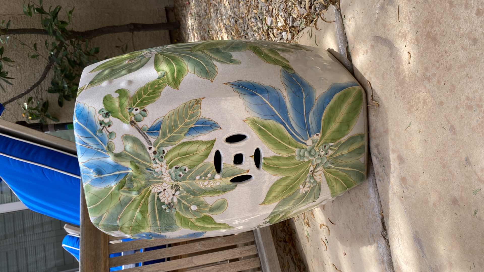 Photo 1 of ASIAN INSPIRED STOOL 11” X H 19”