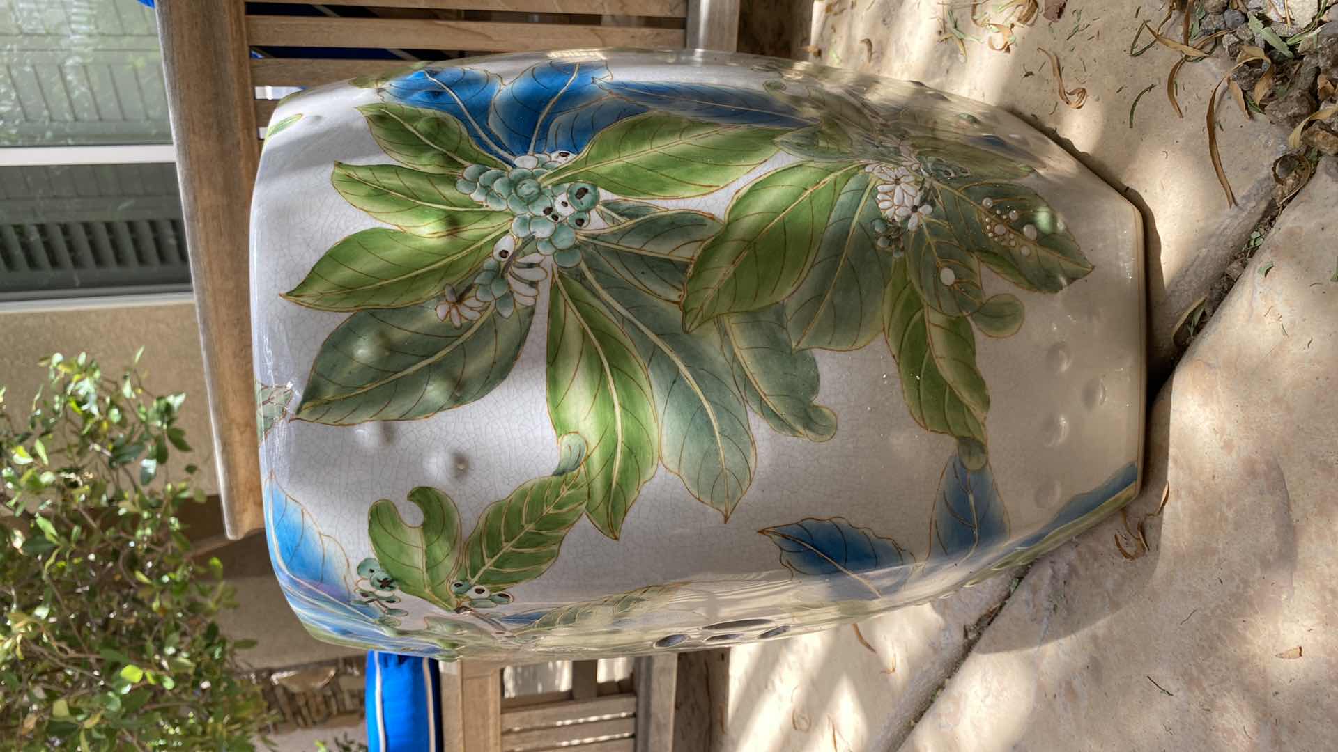 Photo 1 of ASIAN INSPIRED STOOL 11” X H 19”