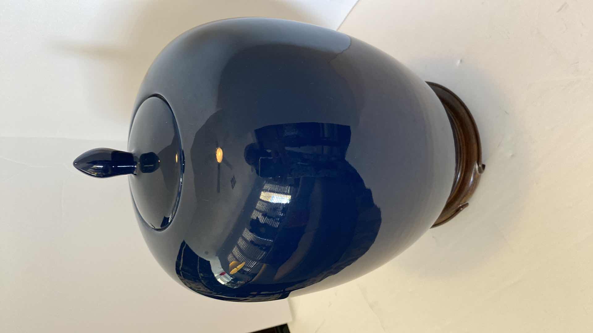 Photo 1 of MEI PING BLUE PORCELAIN GINGER JAR 14” INCLUDING LID AND STAND