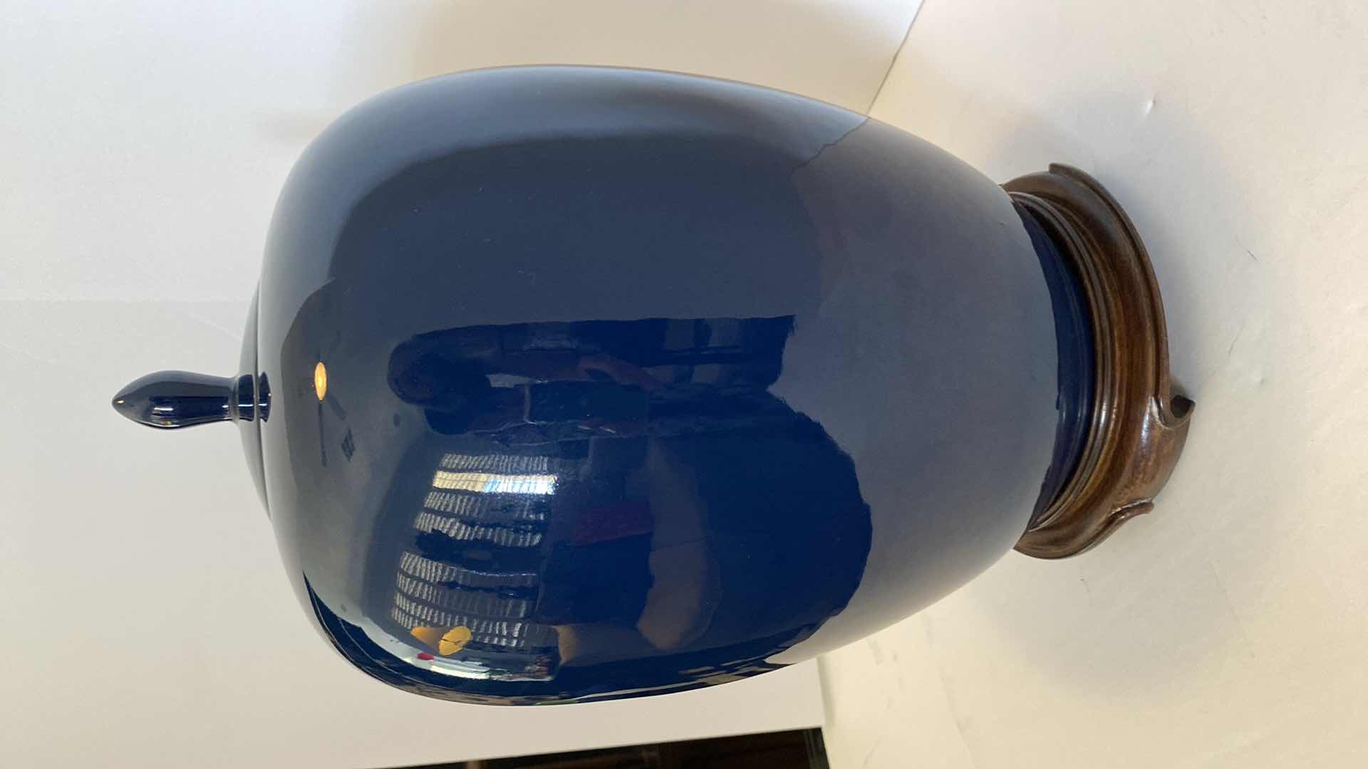 Photo 1 of MEI PING BLUE PORCELAIN GINGER JAR 14” INCLUDING LID AND STAND