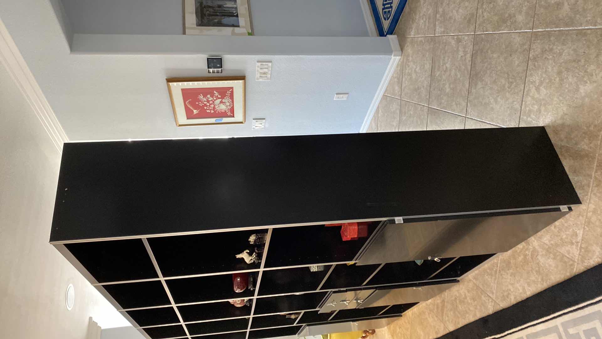 Photo 3 of BLACK LACQUER 5 PIECE WALL UNIT OVERALL 111” X 16.5” H86” INDIVIDUAL UNITS 21 7/8”