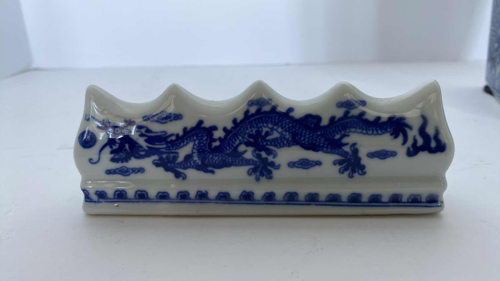 Photo 1 of ASIAN INSPIRED POTTERY VASE AND TILE H8”