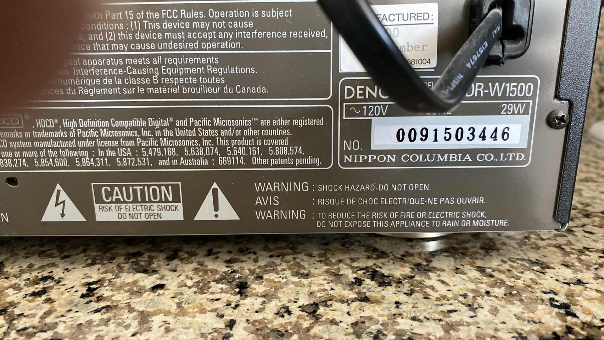 Photo 1 of DENON CDV RECORDER CDR-W1500 WITH SONY HEADPHONES