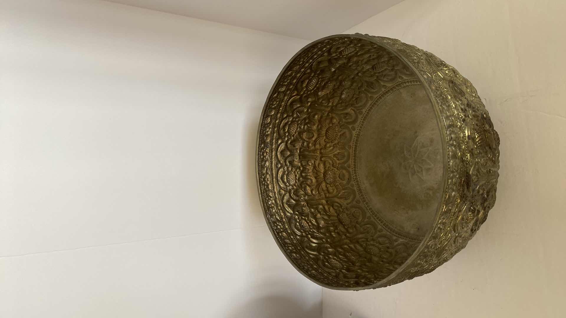 Photo 1 of HAND MADE SILVER BOWL FROM THAILAND 11” x 6 3/4”