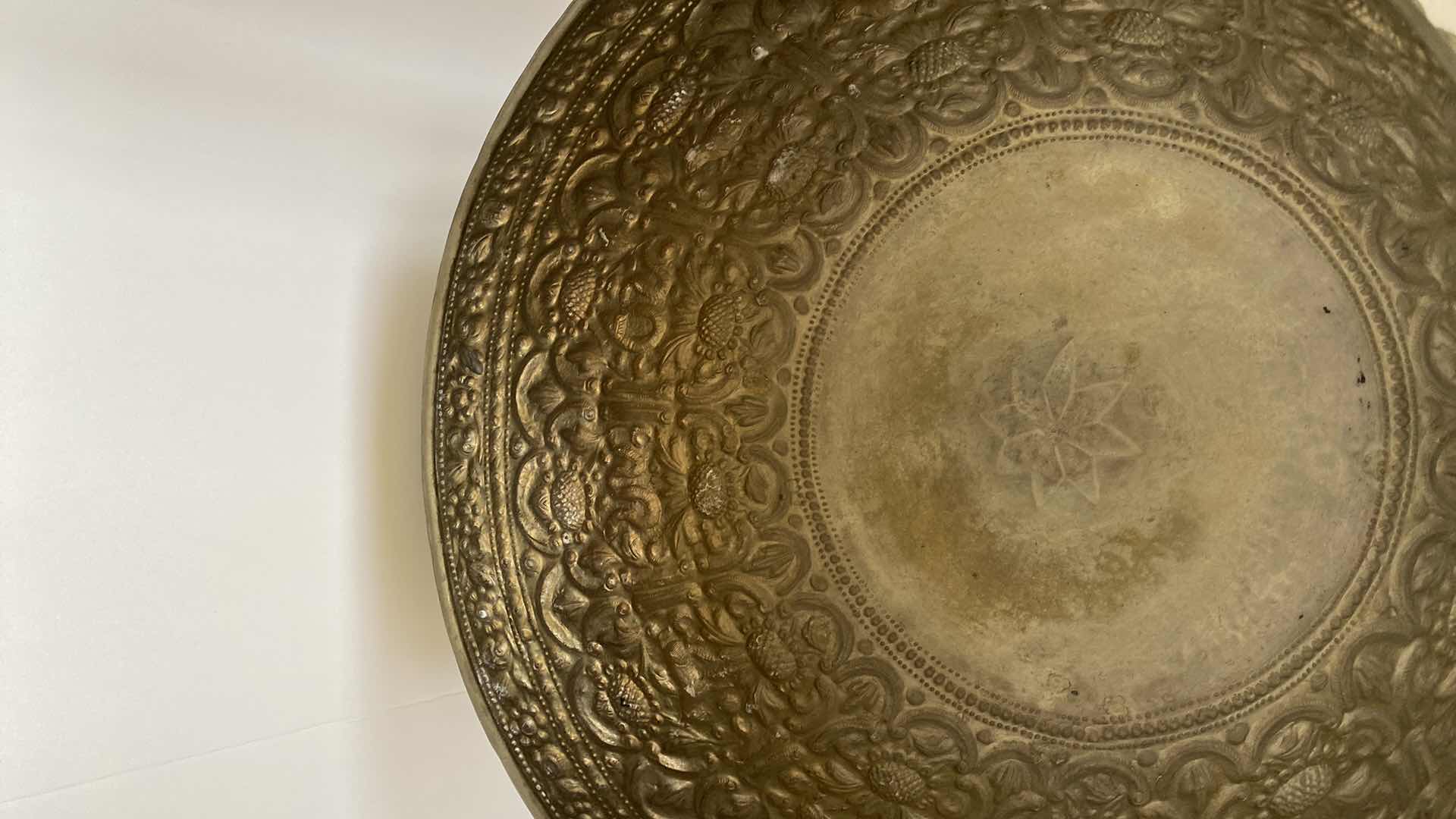 Photo 1 of HAND MADE SILVER BOWL FROM THAILAND 11” x 6 3/4”