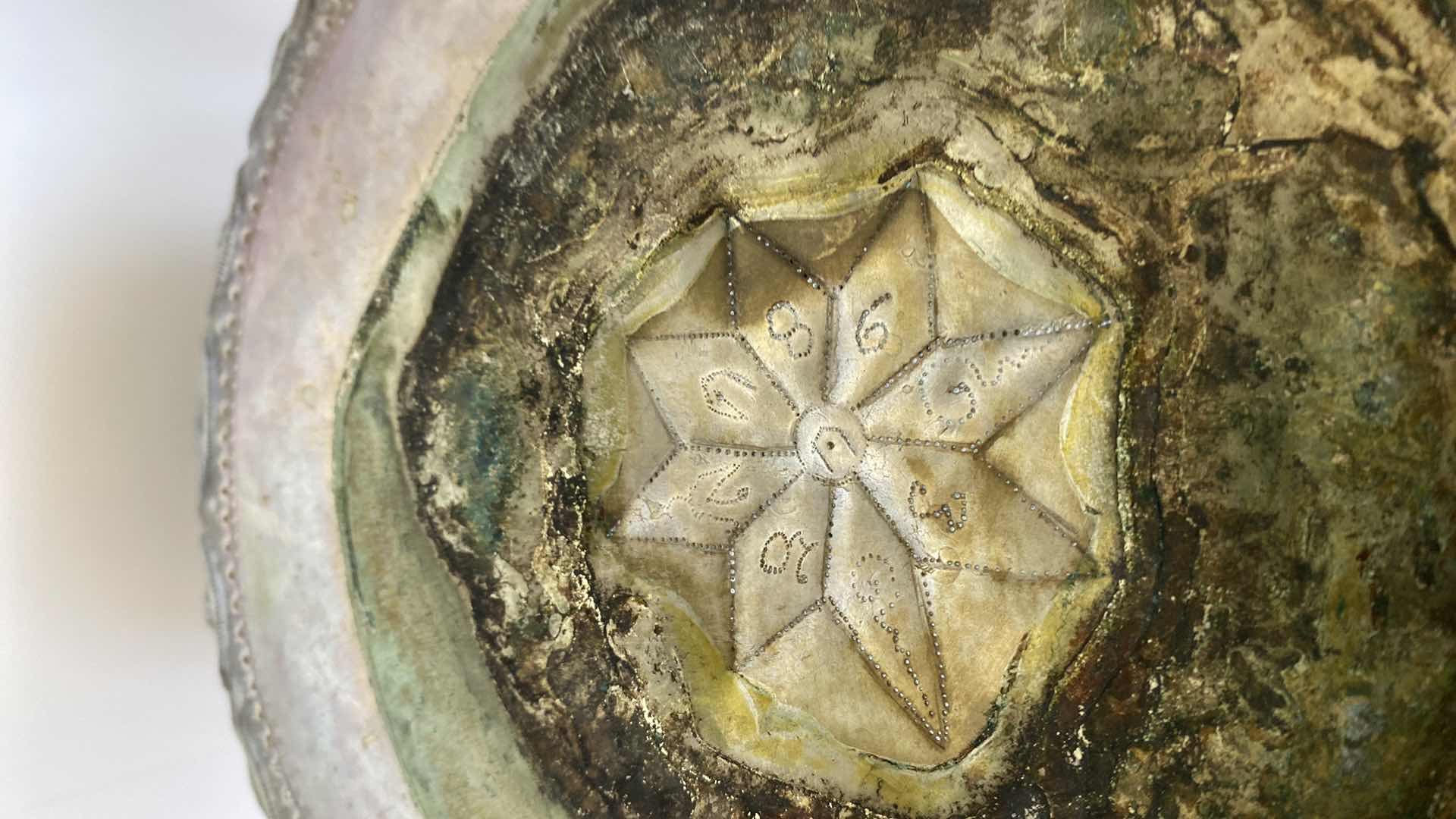 Photo 1 of HAND MADE SILVER BOWL FROM THAILAND 11” x 6 3/4”