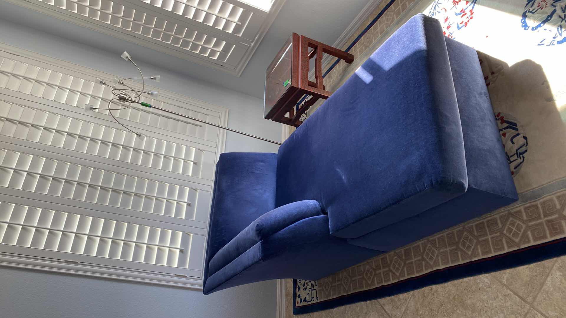 Photo 4 of ROYAL BLUE 67” FAINTING SOFA