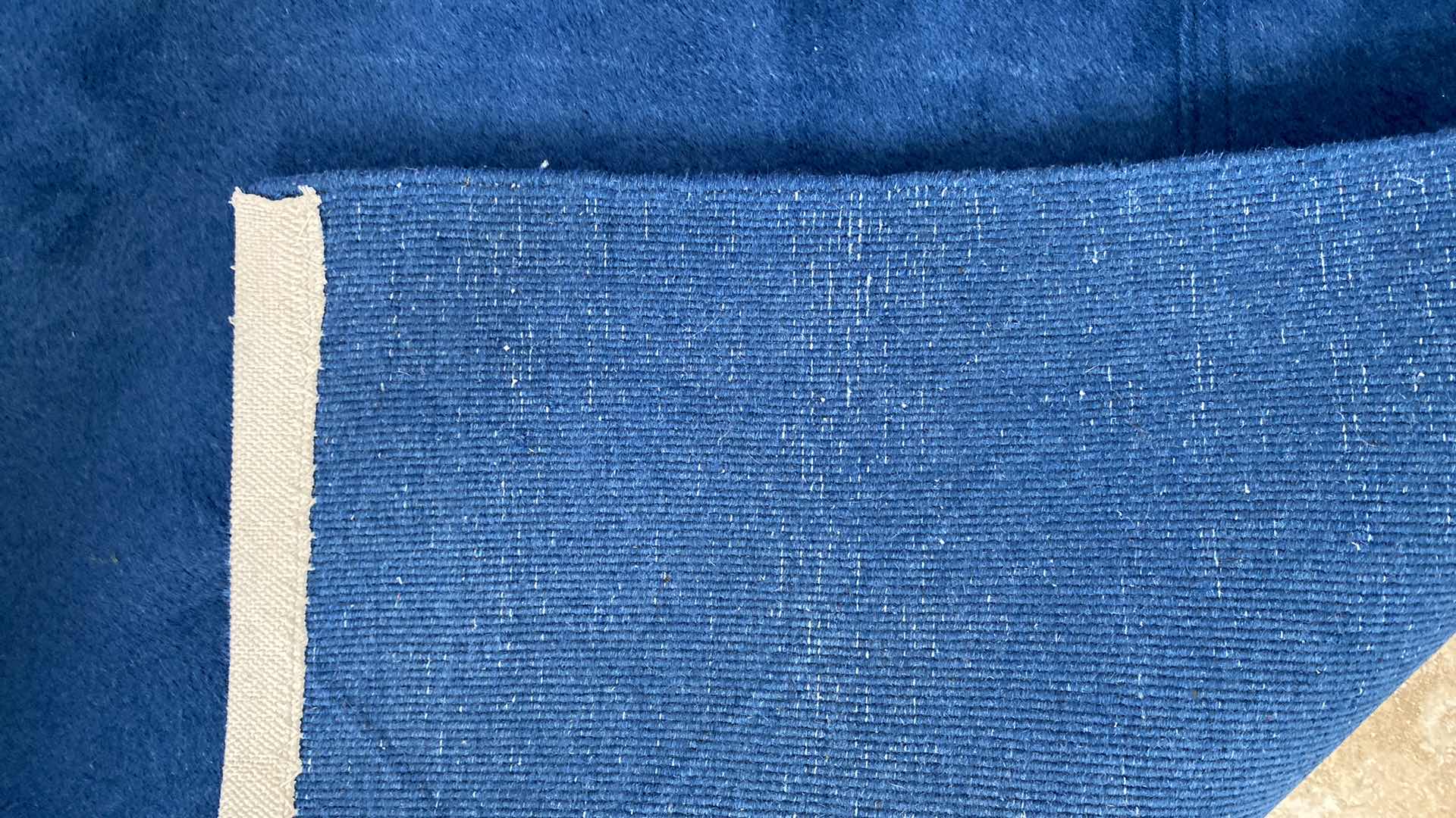 Photo 1 of HAND WOVEN IMPERIAL BLUE WOOL RUG 7‘5“ by 7‘6“