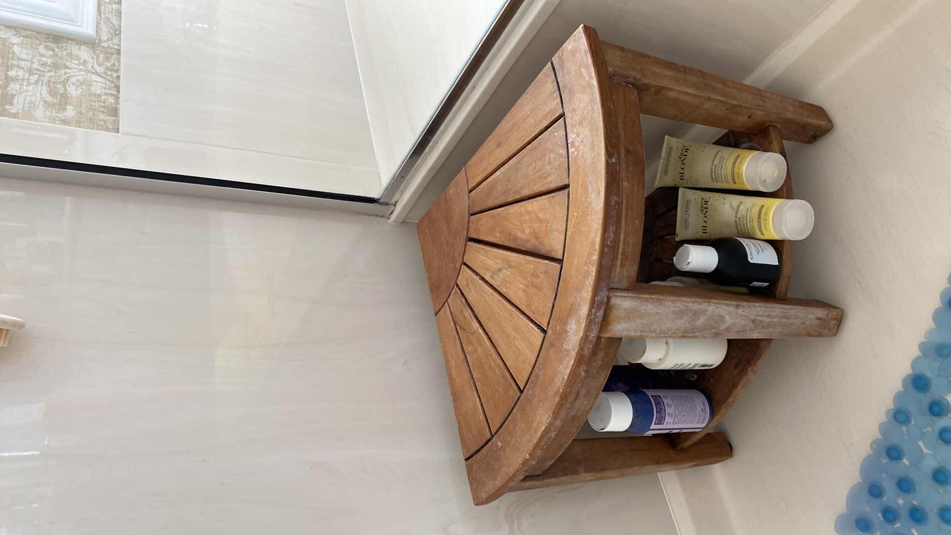 Photo 1 of TEAK CORNER SHOWER BENCH