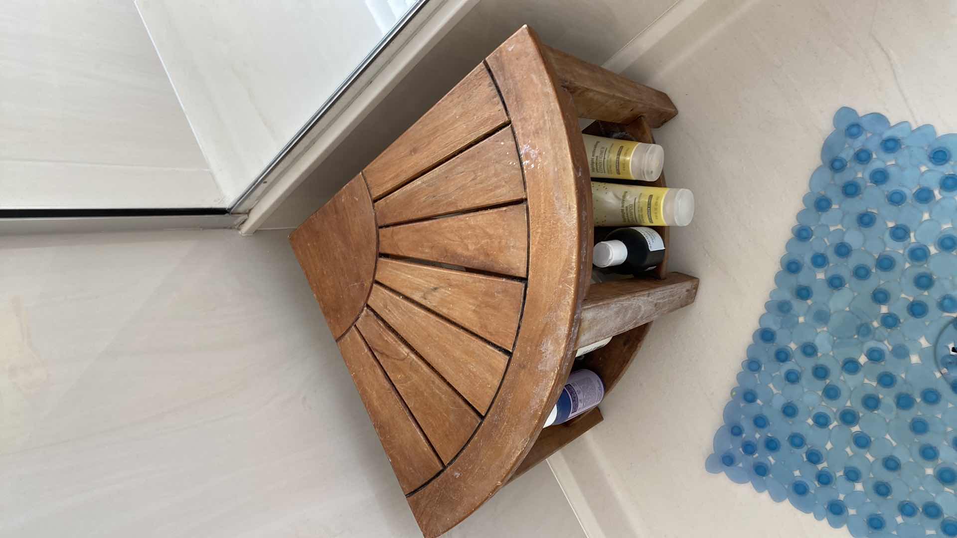 Photo 1 of TEAK CORNER SHOWER BENCH