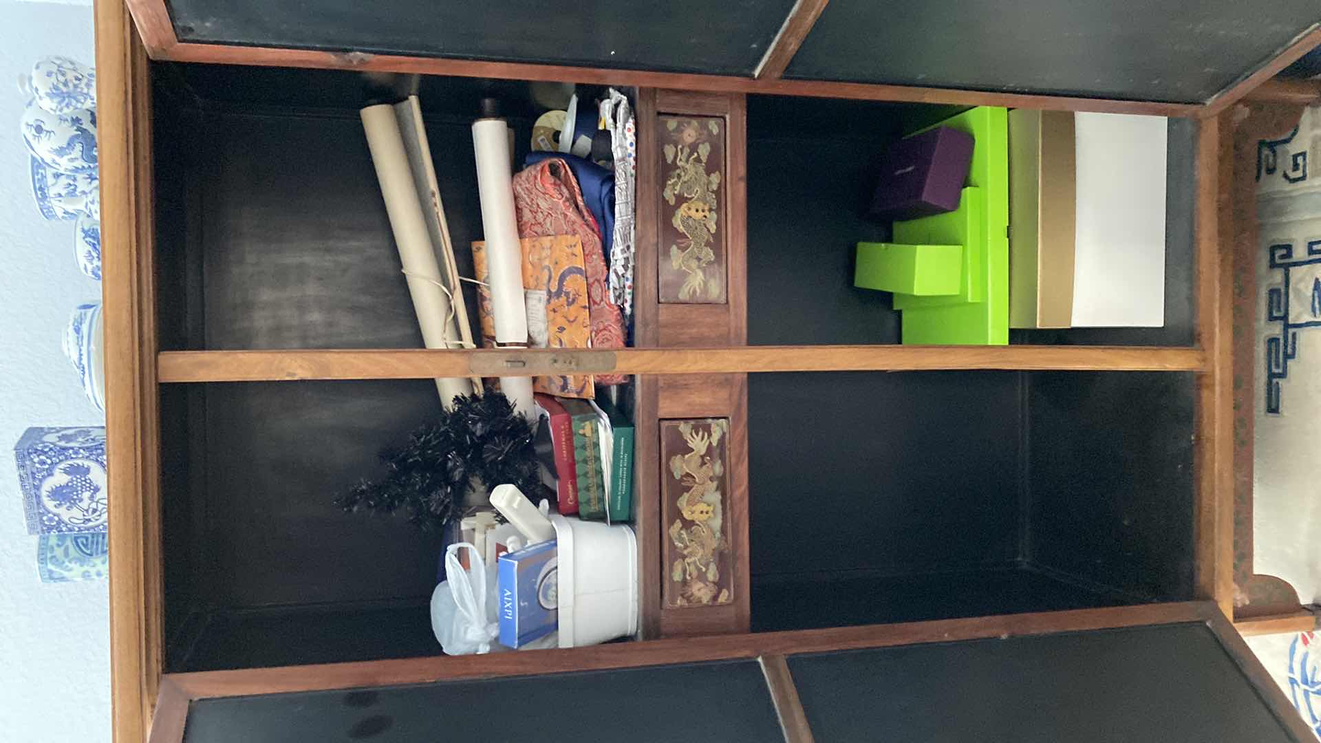 Photo 3 of 2 DOOR WOOD CABINET 32“ x 17“ x 66.5“ tall.