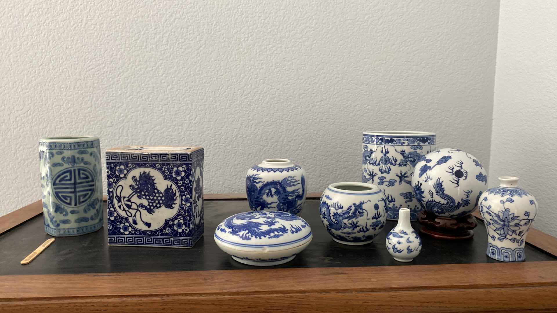 Photo 1 of CHINESE PORCELAIN BLUE AND WHITE VARIOUS PIECES