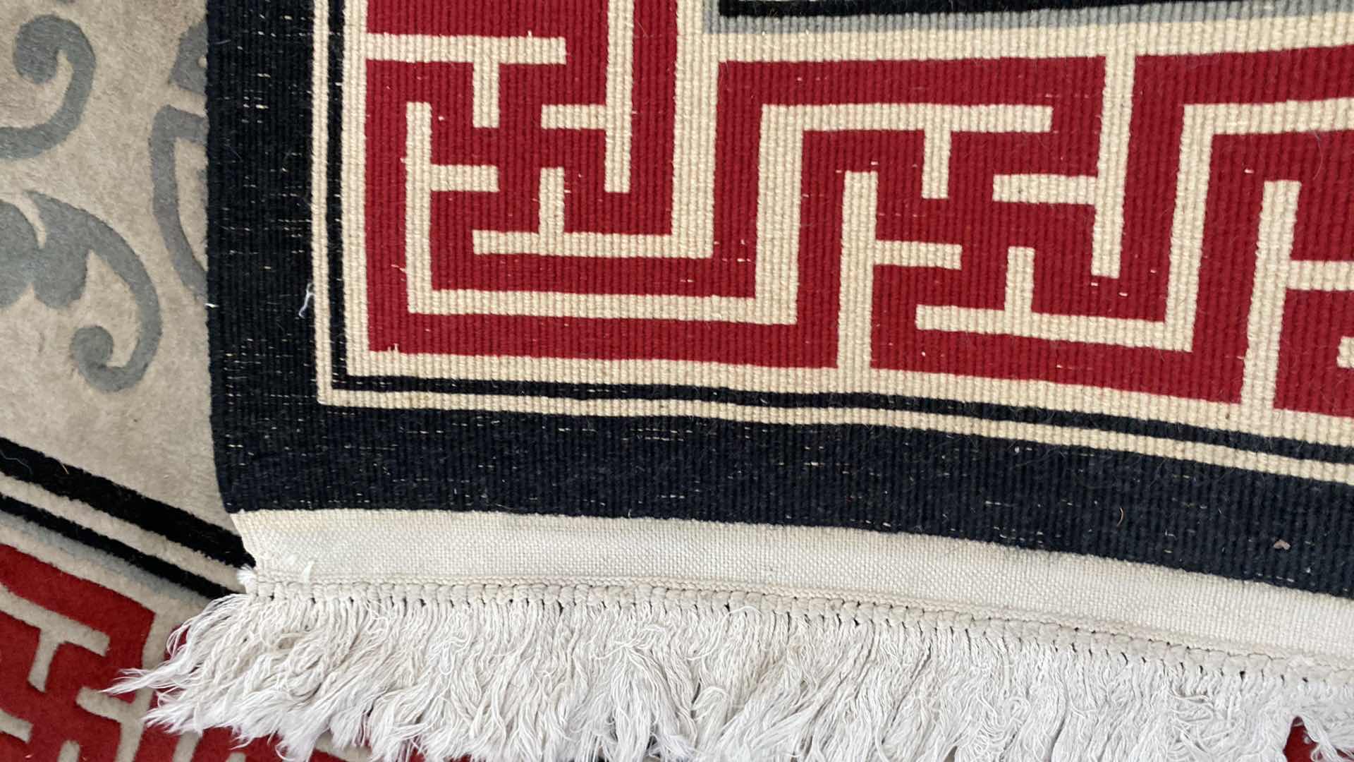 Photo 4 of HAND WOVEN WOOL CARPET FROM HONG KONG 4’ x 7’ 4 inches