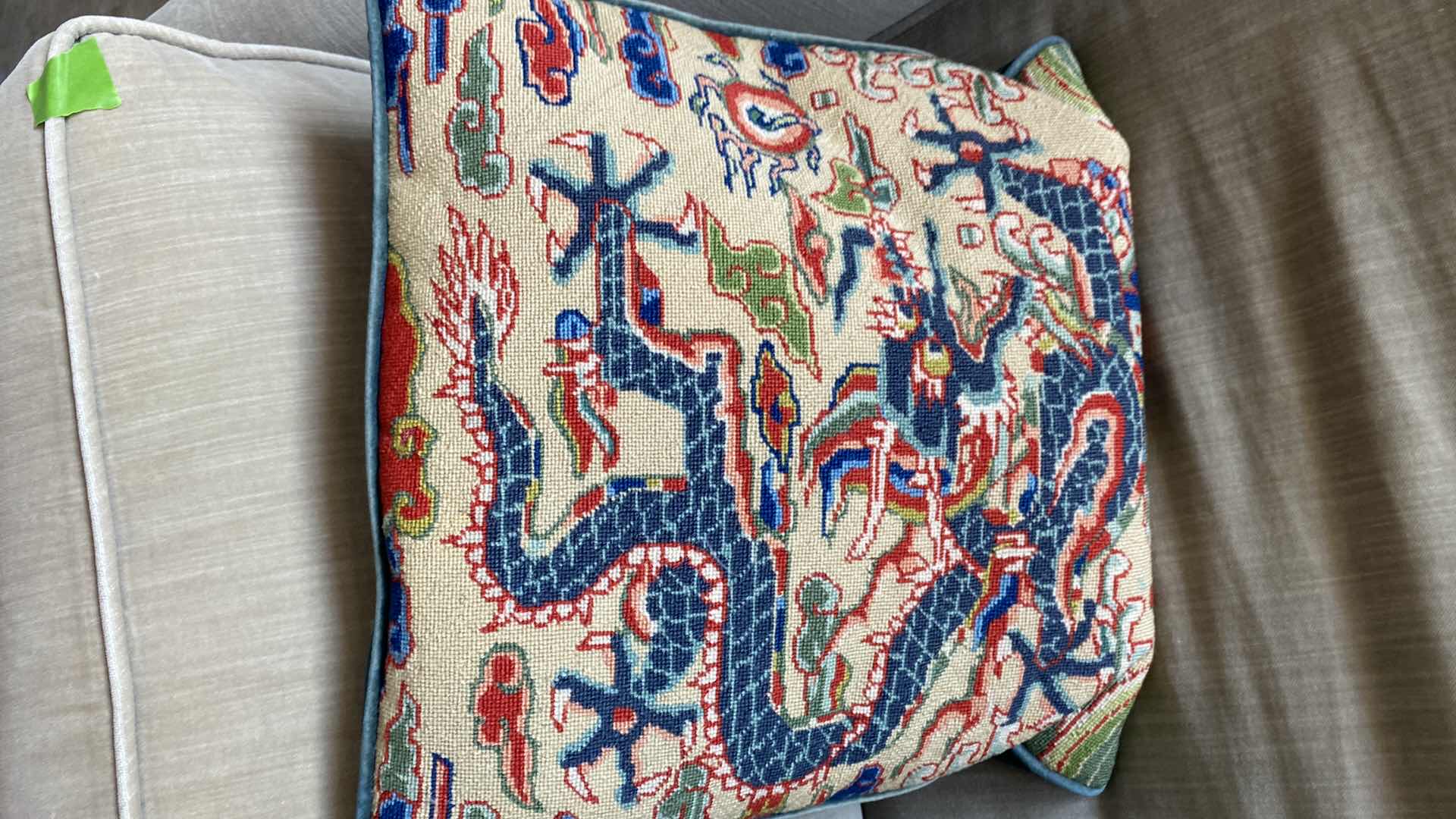 Photo 1 of 3-NEEDLEPOINT ASIAN THEME PILLOWS 13”