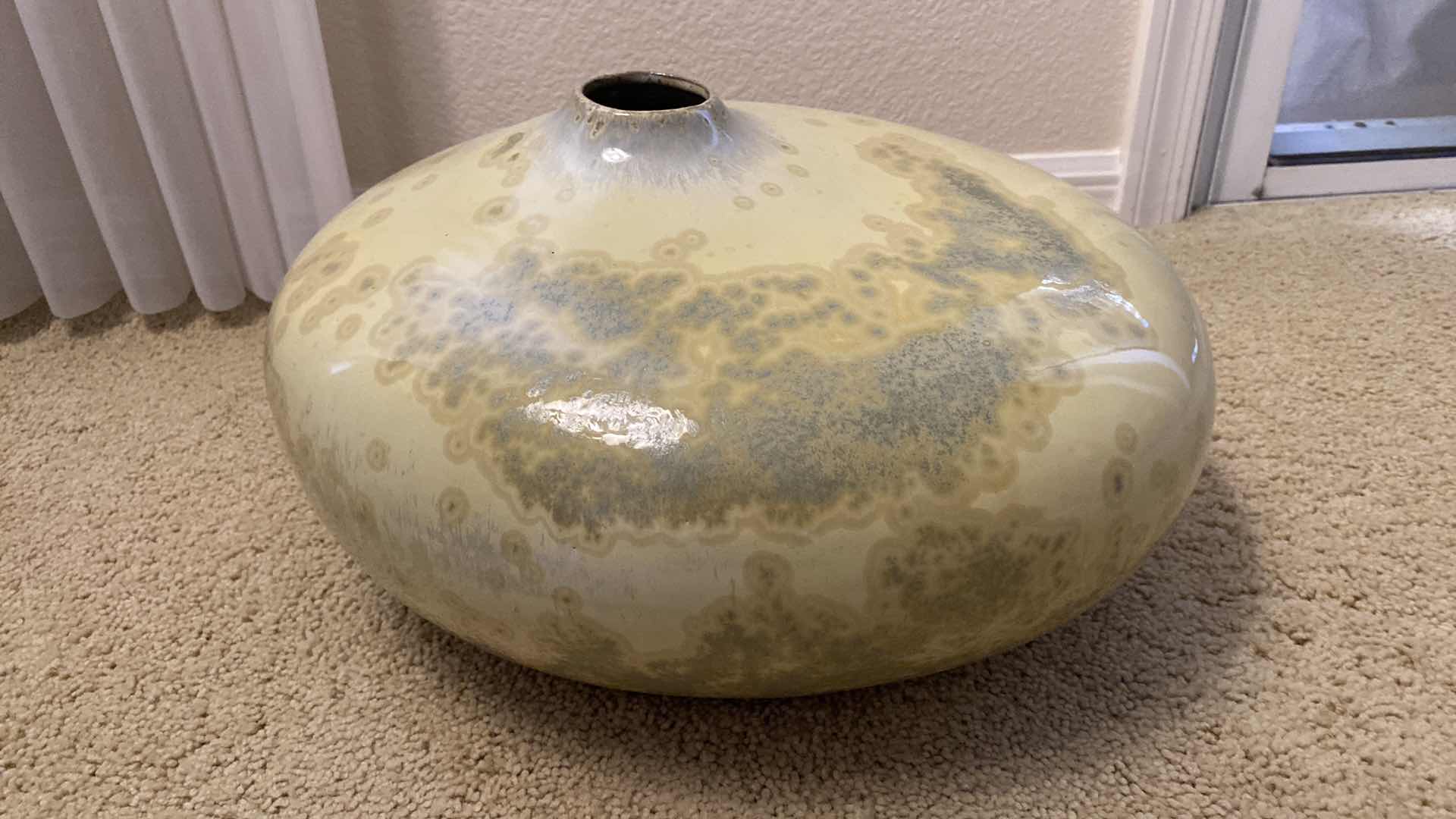 Photo 1 of OFF CENTER CERAMIC VASE 16” x 10”