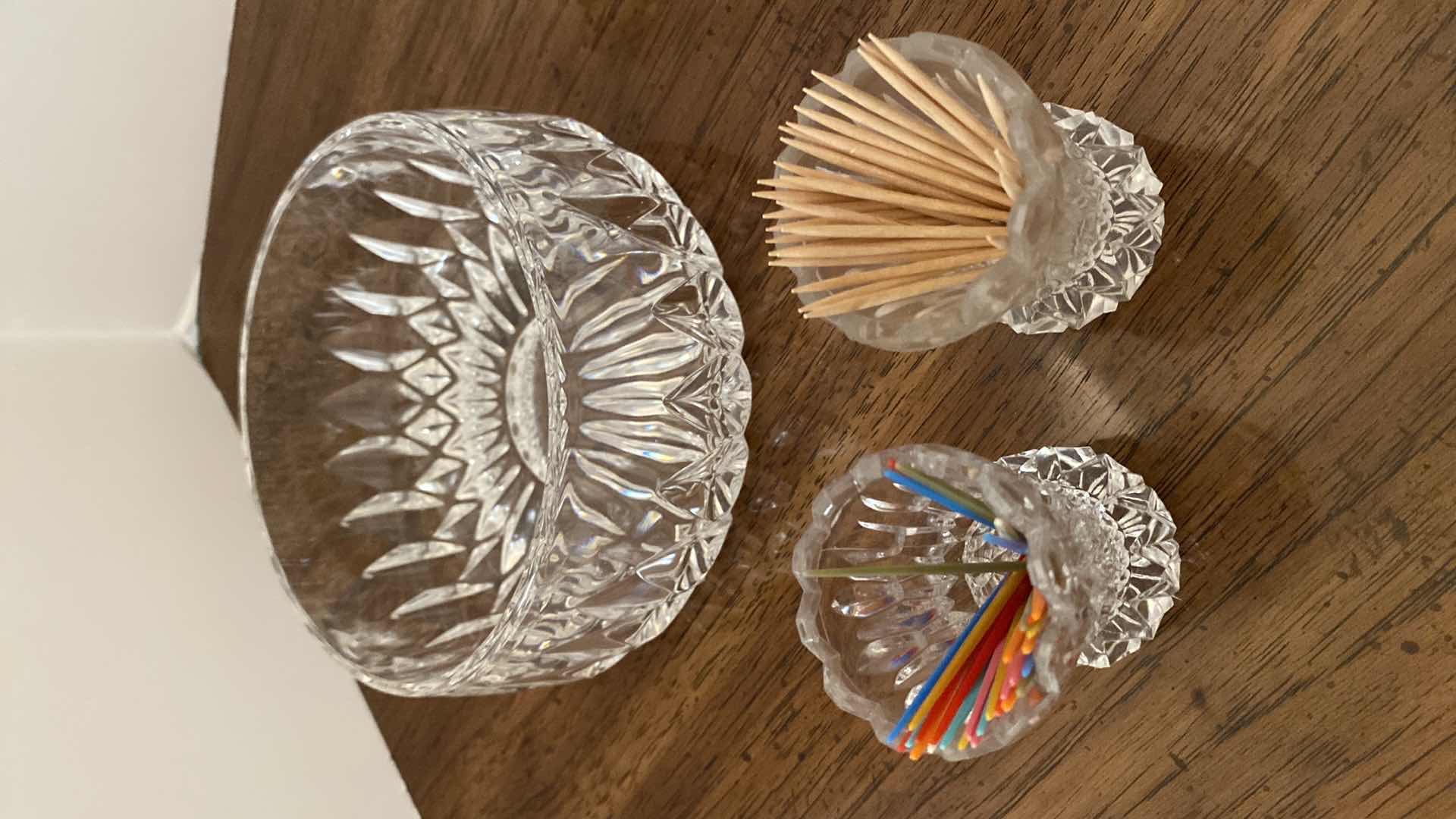 Photo 1 of LEADED GLASS AND GLASS SERVEWARE