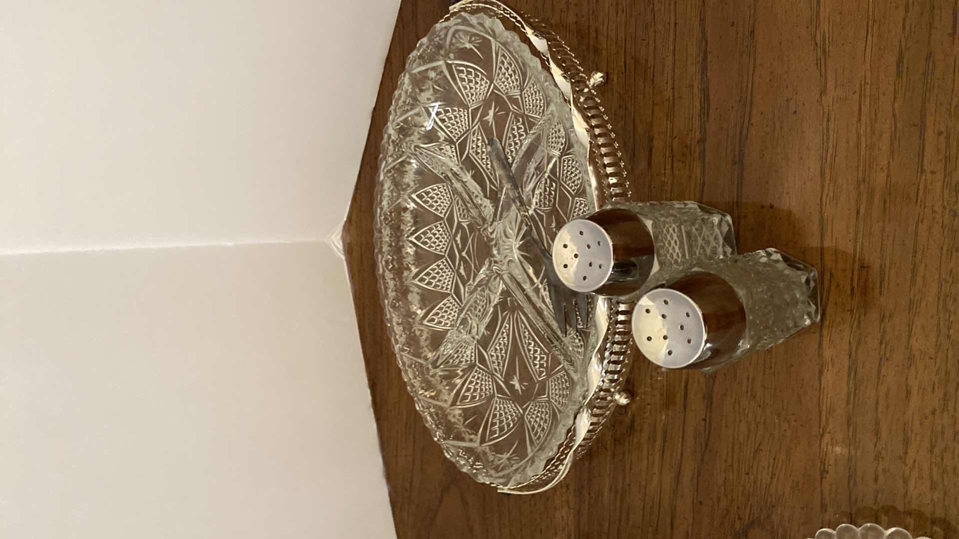 Photo 1 of LEADED GLASS AND GLASS SERVEWARE