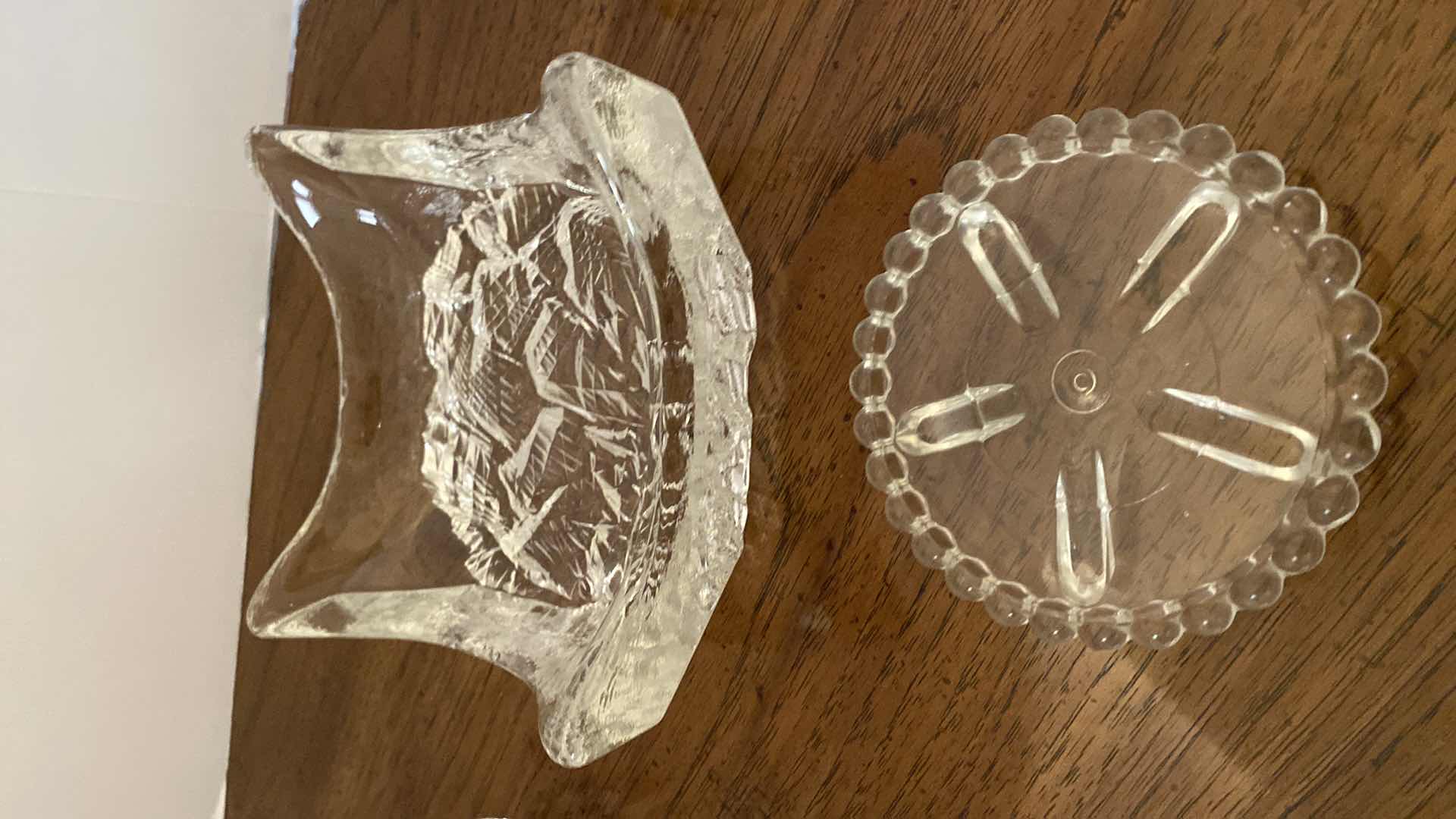 Photo 1 of LEADED GLASS AND GLASS SERVEWARE