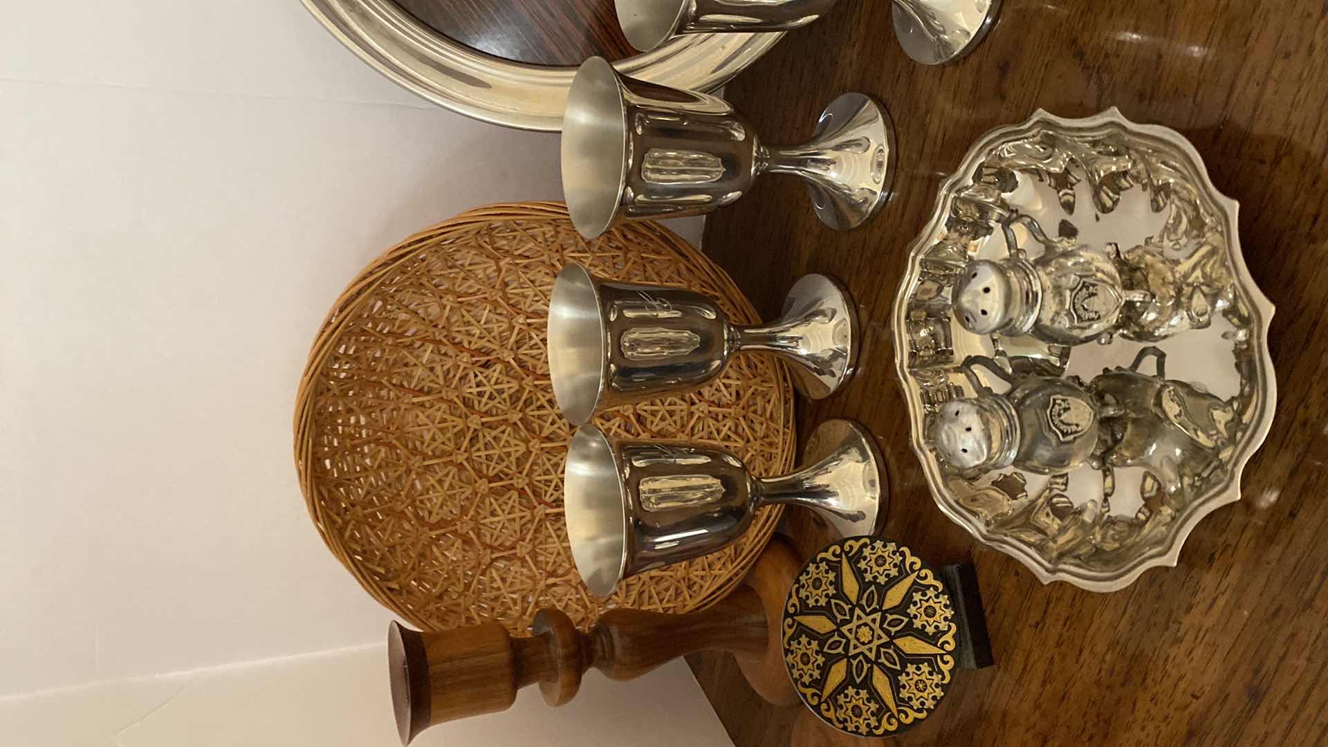 Photo 1 of CANDLEHOLDERS CUPS ROUND TRAY AND BASKET