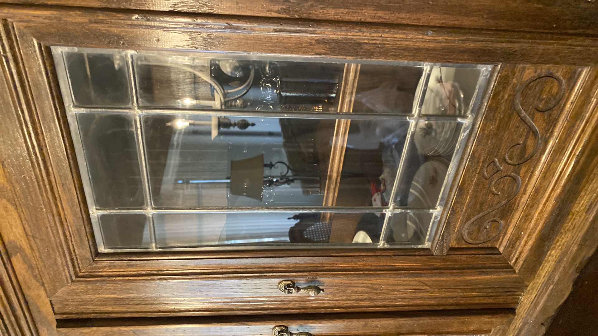 Photo 1 of ETHAN ALLEN WOOD CHINA DISPLAY/ SIDEBOARD 54” x 19“ x 75“ high