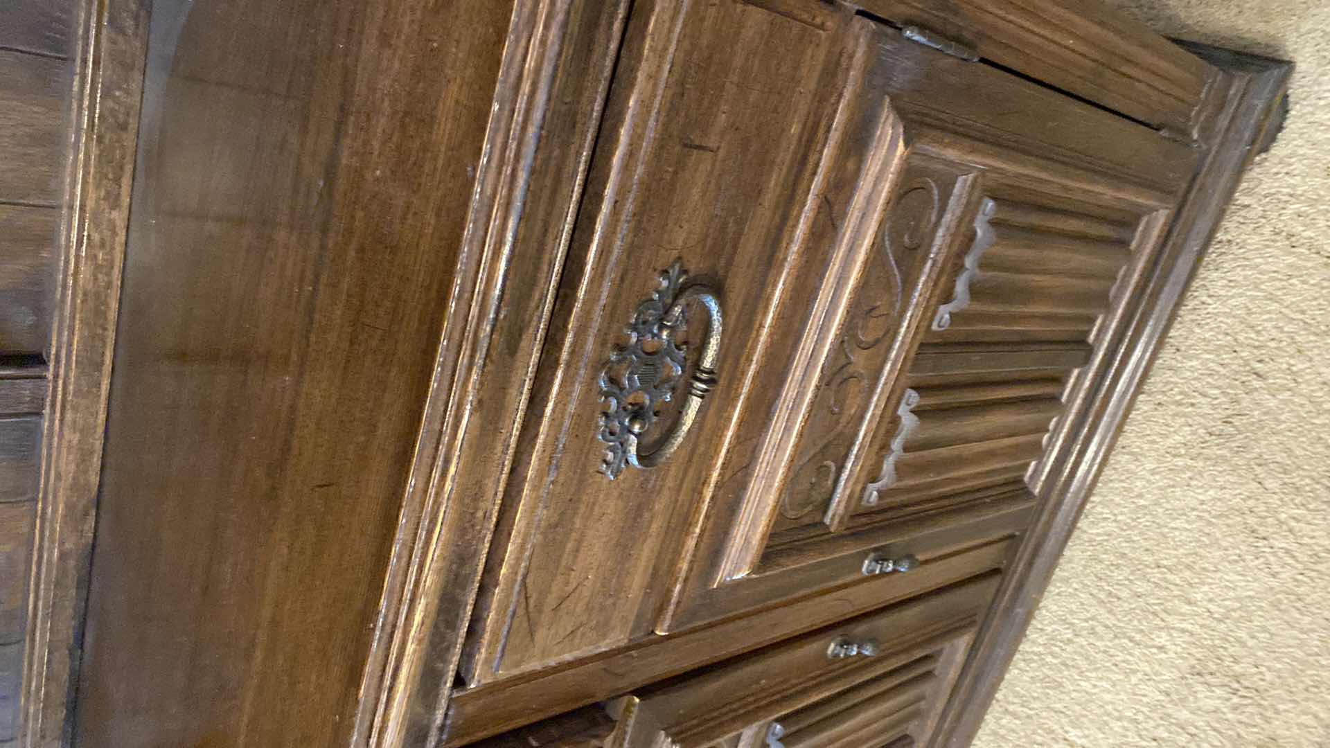 Photo 1 of ETHAN ALLEN WOOD CHINA DISPLAY/ SIDEBOARD 54” x 19“ x 75“ high