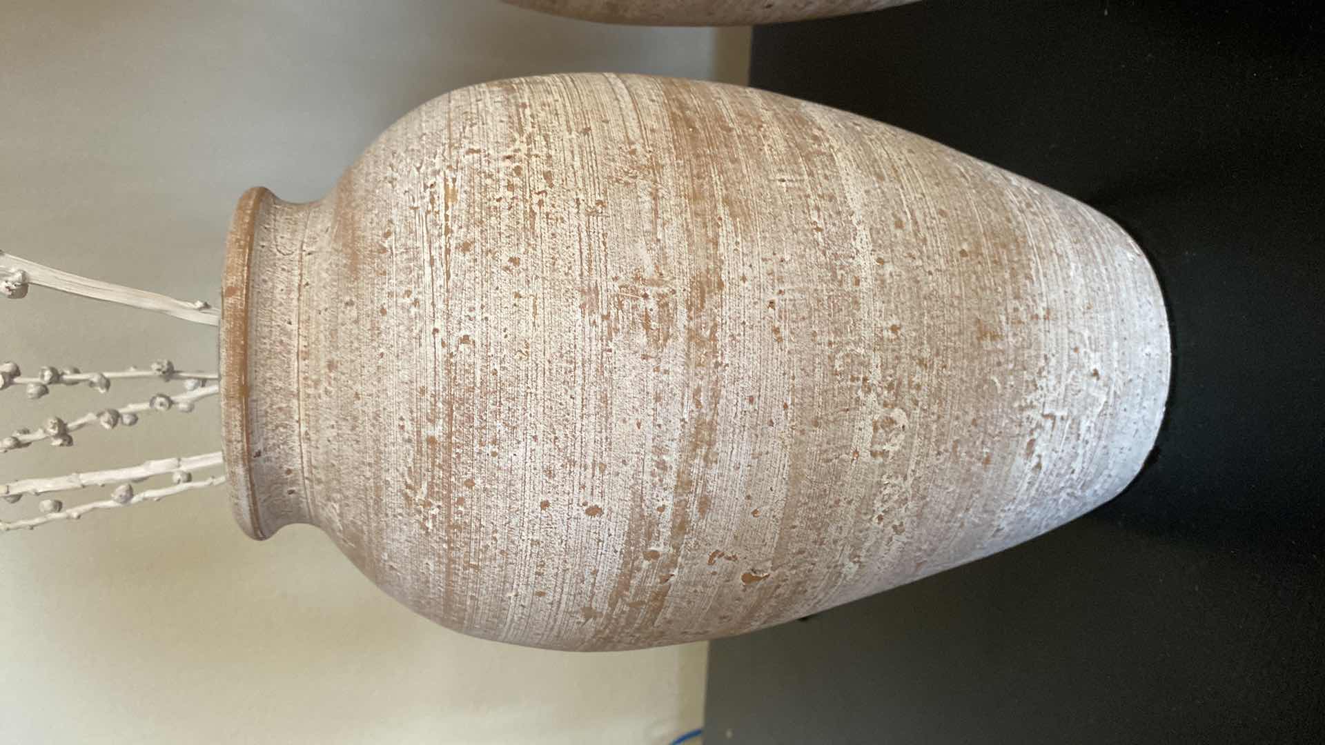 Photo 1 of PAIR OF CLAY POTTERY VASES H12”