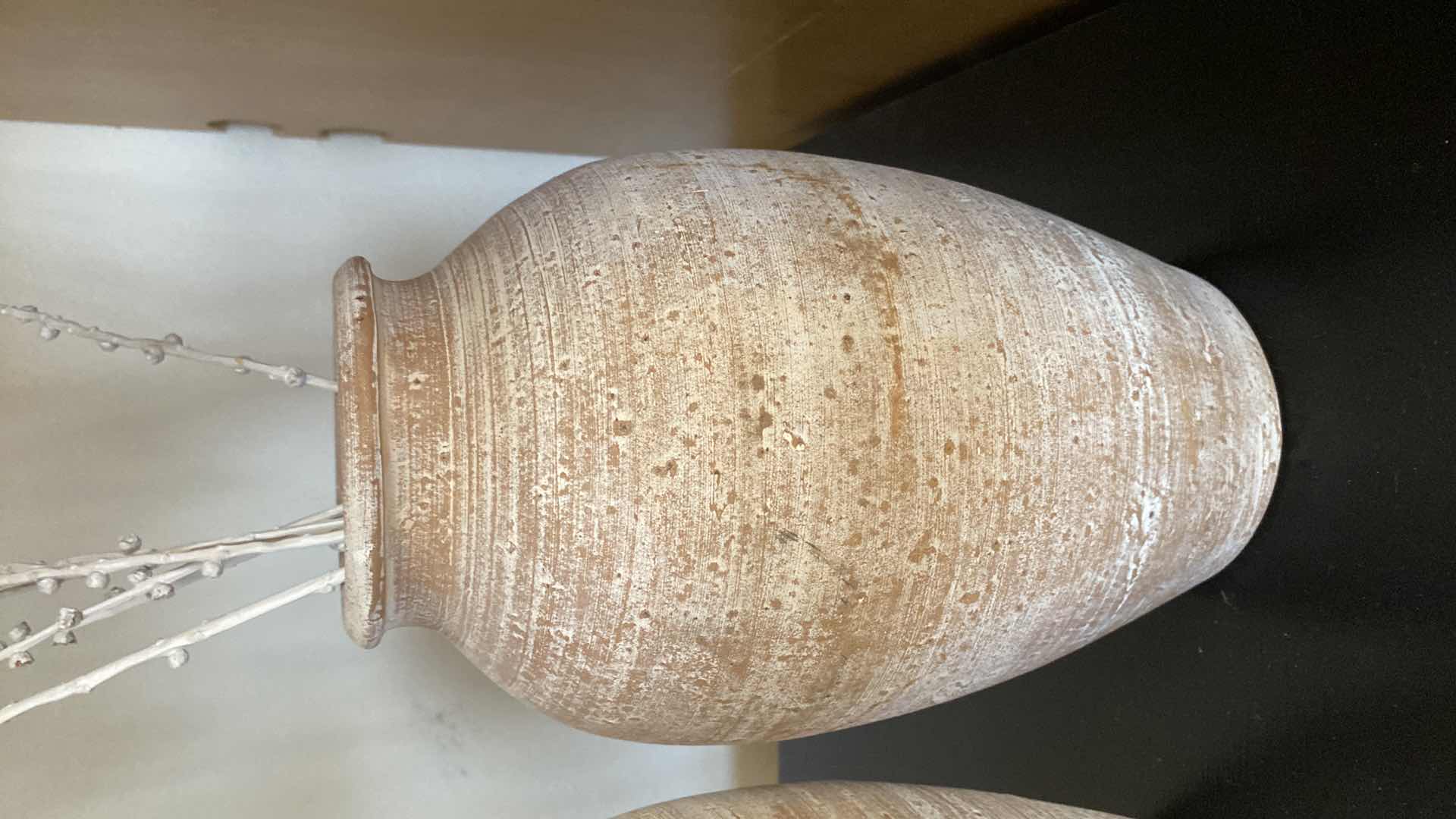 Photo 3 of PAIR OF CLAY POTTERY VASES H12”